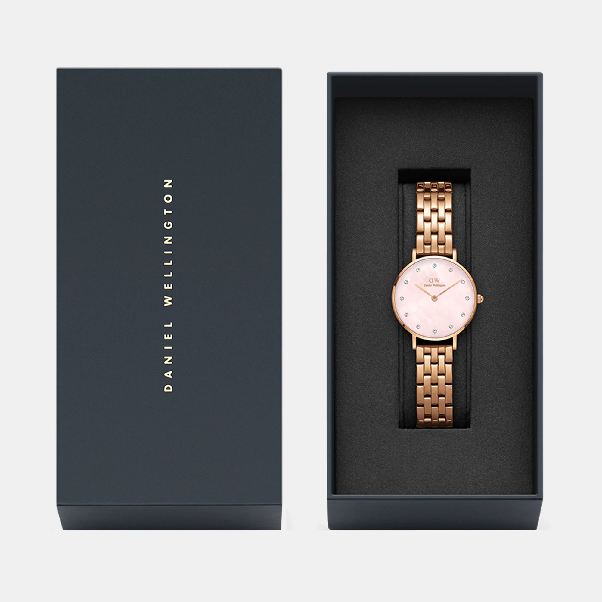 Petite Women Quartz Mother Of Pearl Dial Analog Stainless Steel Watch DW00100617K - Image 6