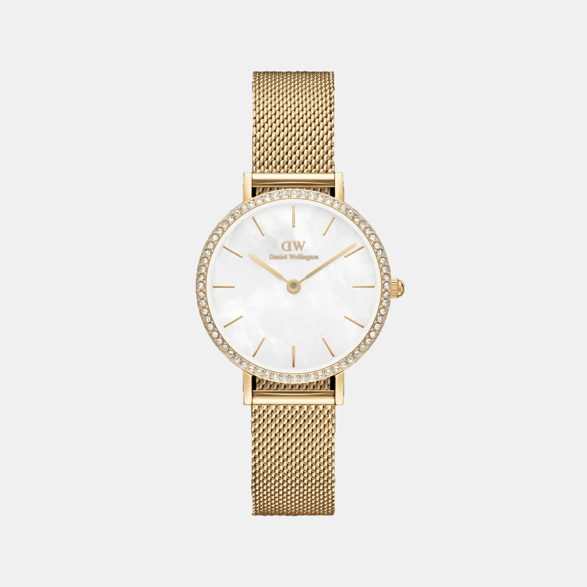 Petite Women Quartz Mother Of Pearl Dial Analog Stainless Steel Watch DW00100662K