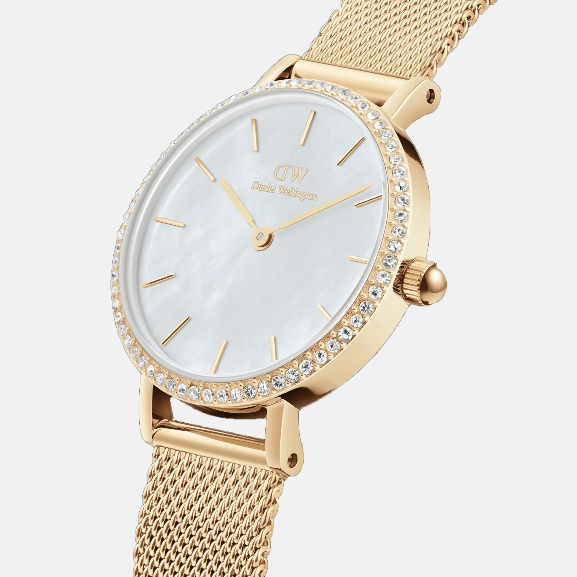 Petite Women Quartz Mother Of Pearl Dial Analog Stainless Steel Watch DW00100662K - Image 2