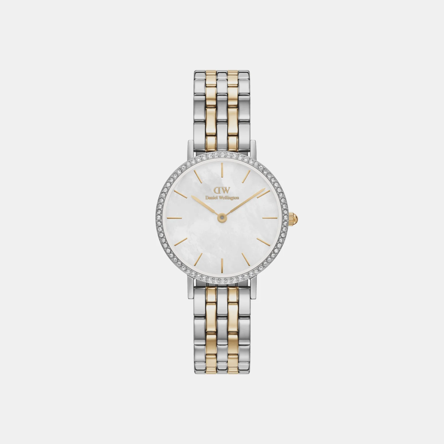Petite Women Quartz Mother Of Pearl Dial Analog Stainless Steel Watch DW00100665K