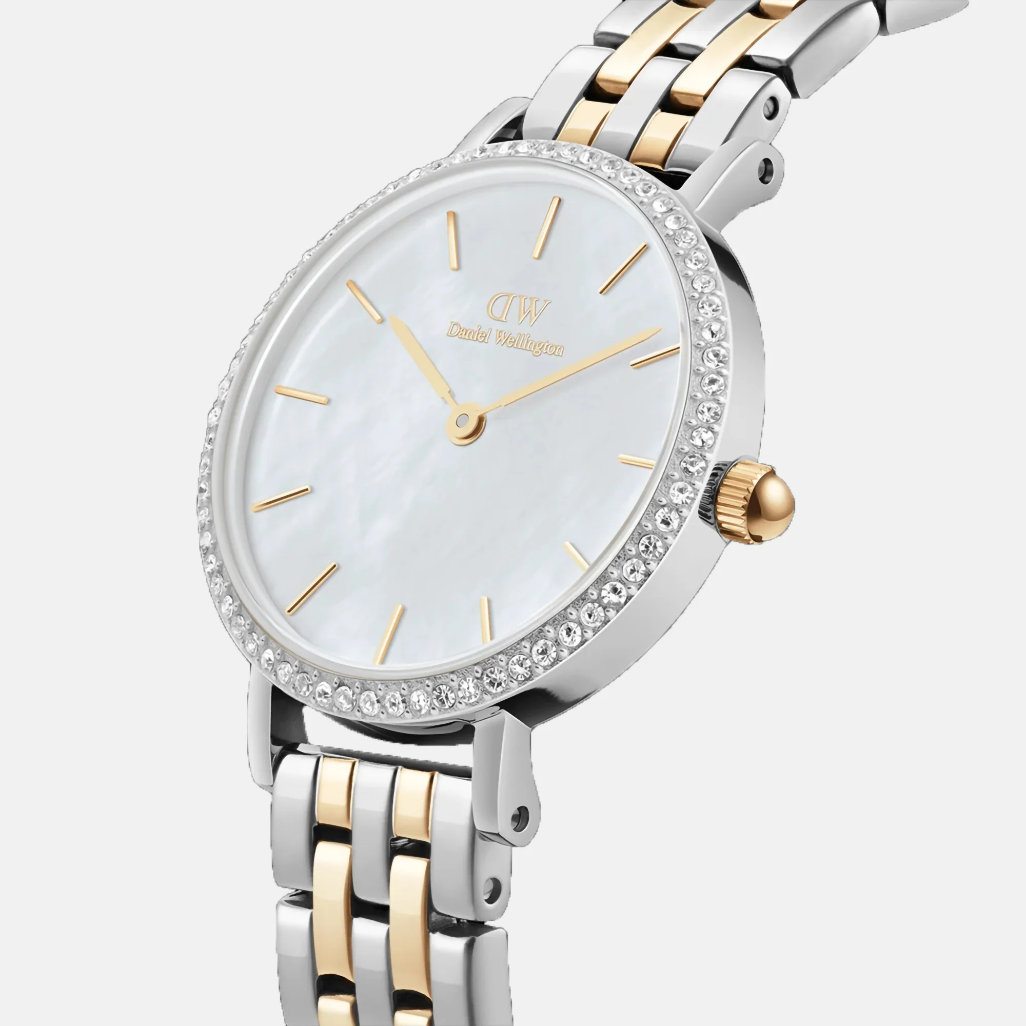 Petite Women Quartz Mother Of Pearl Dial Analog Stainless Steel Watch DW00100665K - Image 2