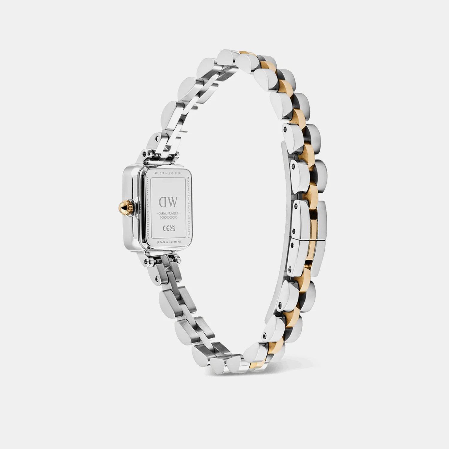 Quadro Mini Arch 3-link Women Quartz White Dial Analog Stainless Steel Watch DW00100926 - Image 5