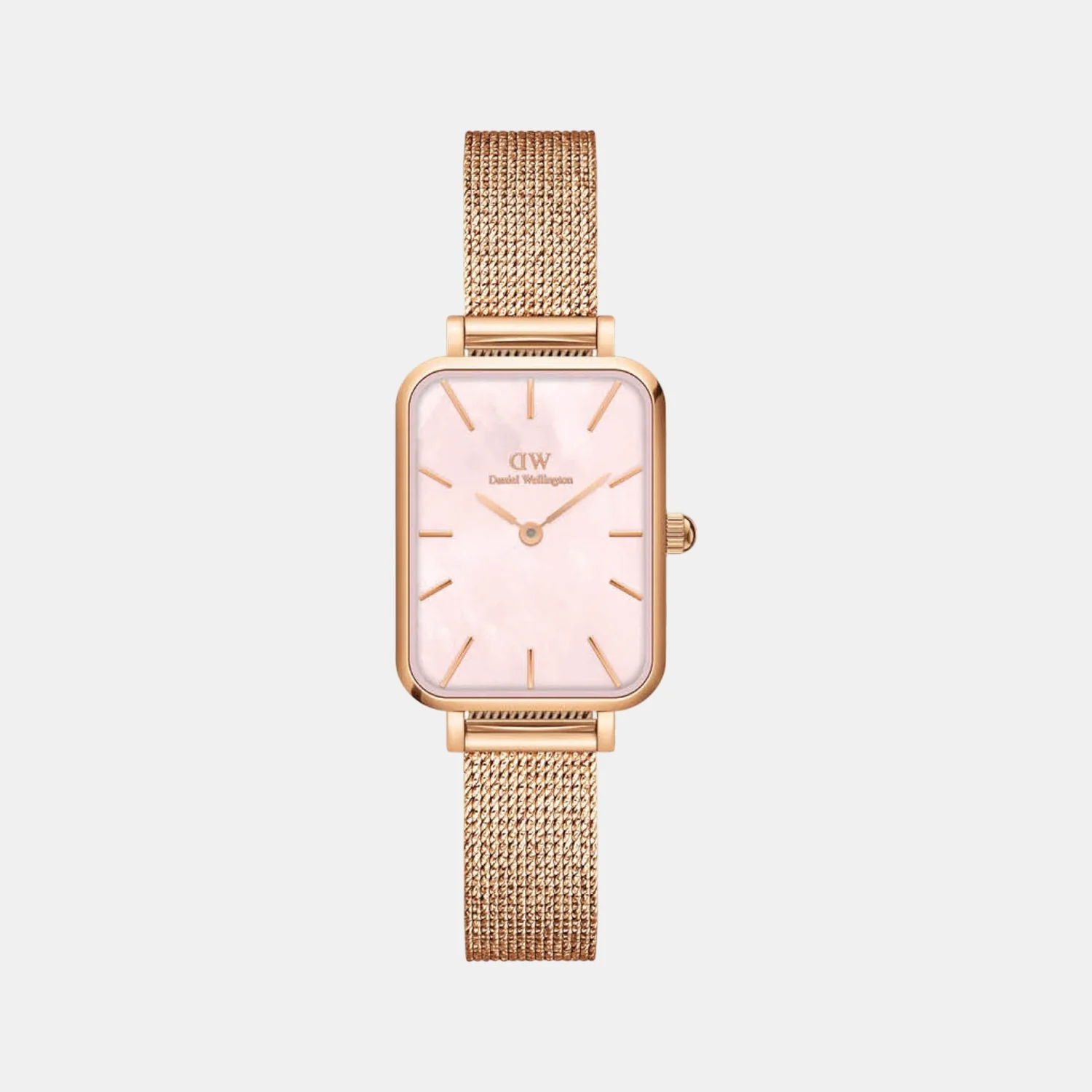 Quadro Women Quartz Mother Of Pearl Dial Analog Mesh Watch DW00100510K