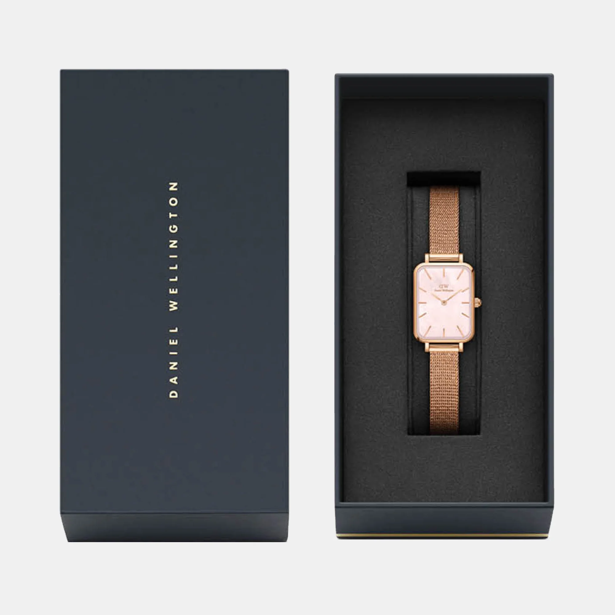 Quadro Women Quartz Mother Of Pearl Dial Analog Mesh Watch DW00100510K - Image 5