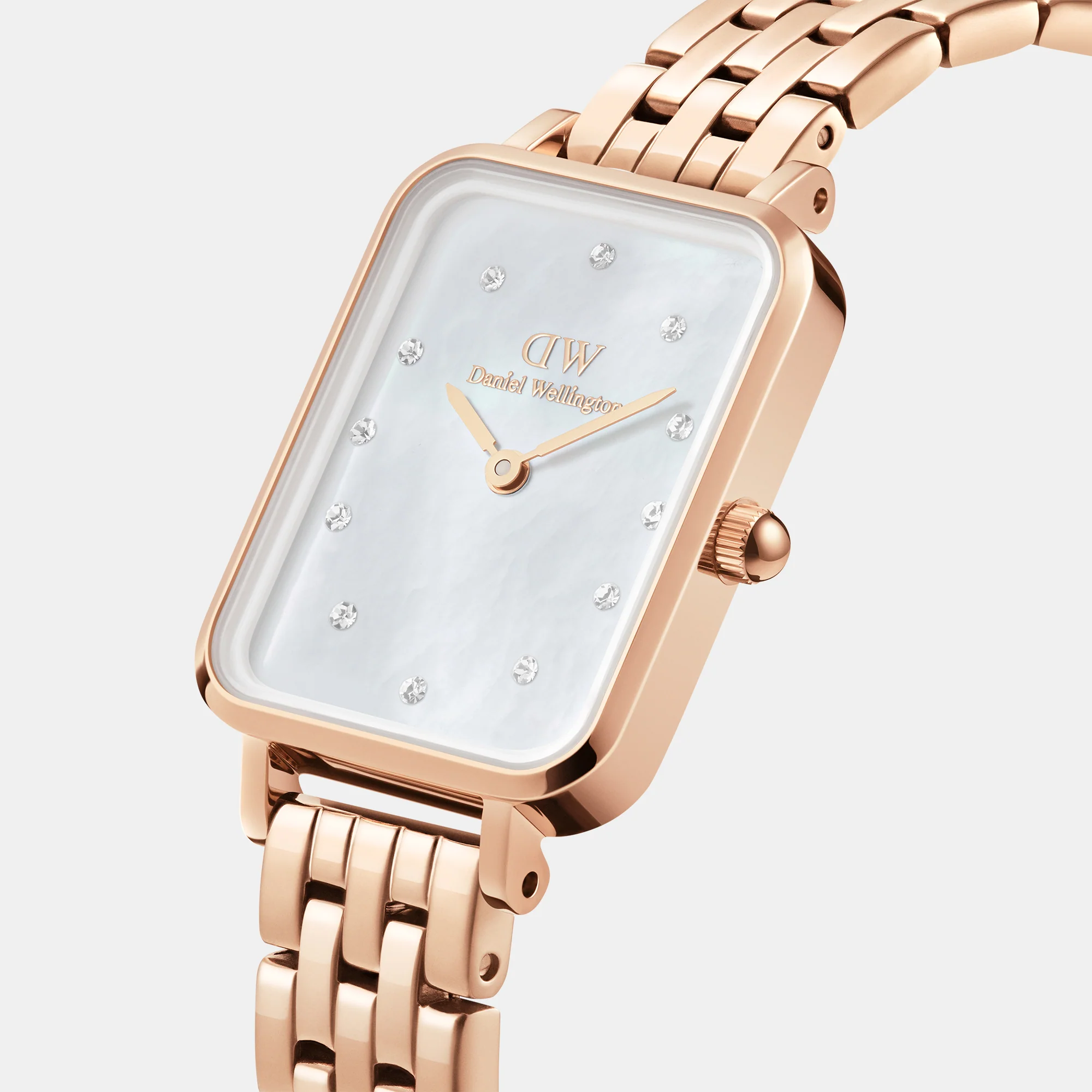 Quadro Women Quartz Mother Of Pearl Dial Analog Stainless Steel Watch DW00100620K - Image 6