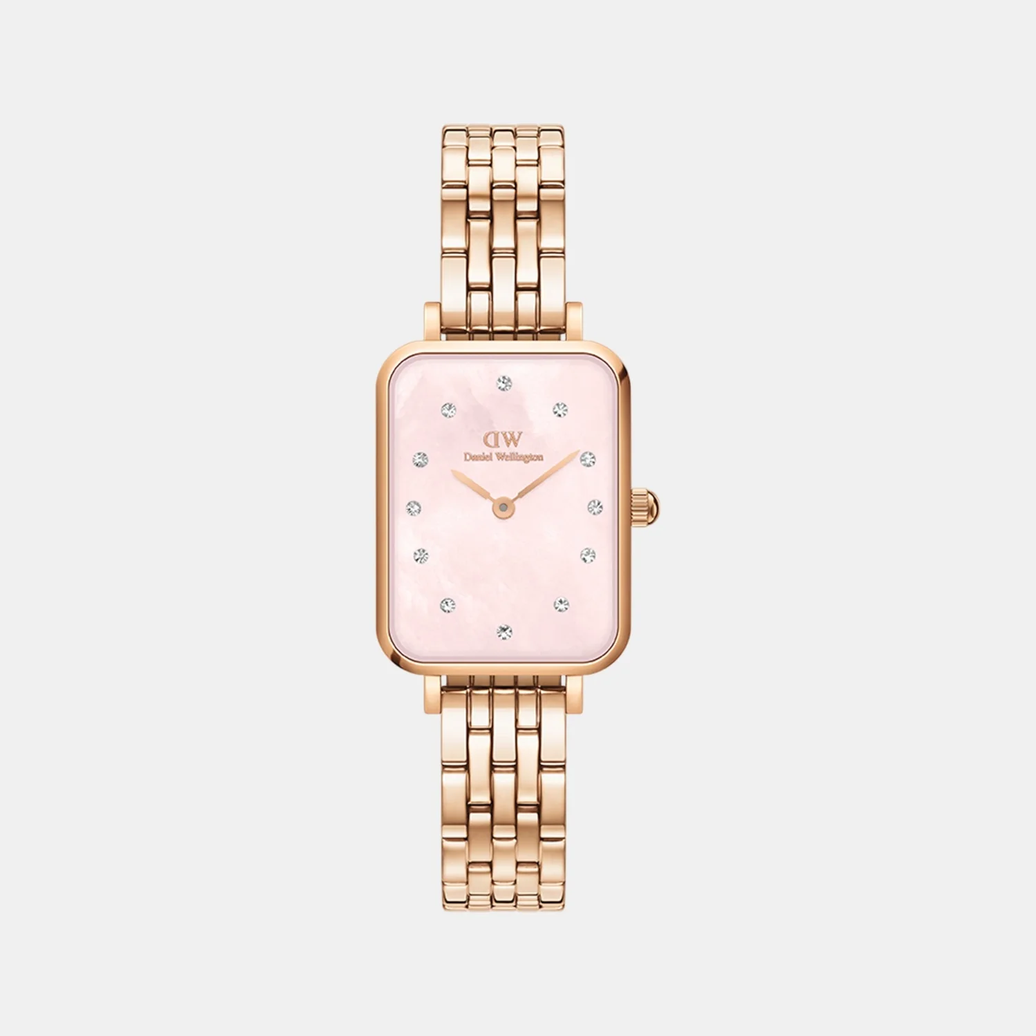 Quadro Women Quartz Mother Of Pearl Dial Analog Stainless Steel Watch DW00100621K