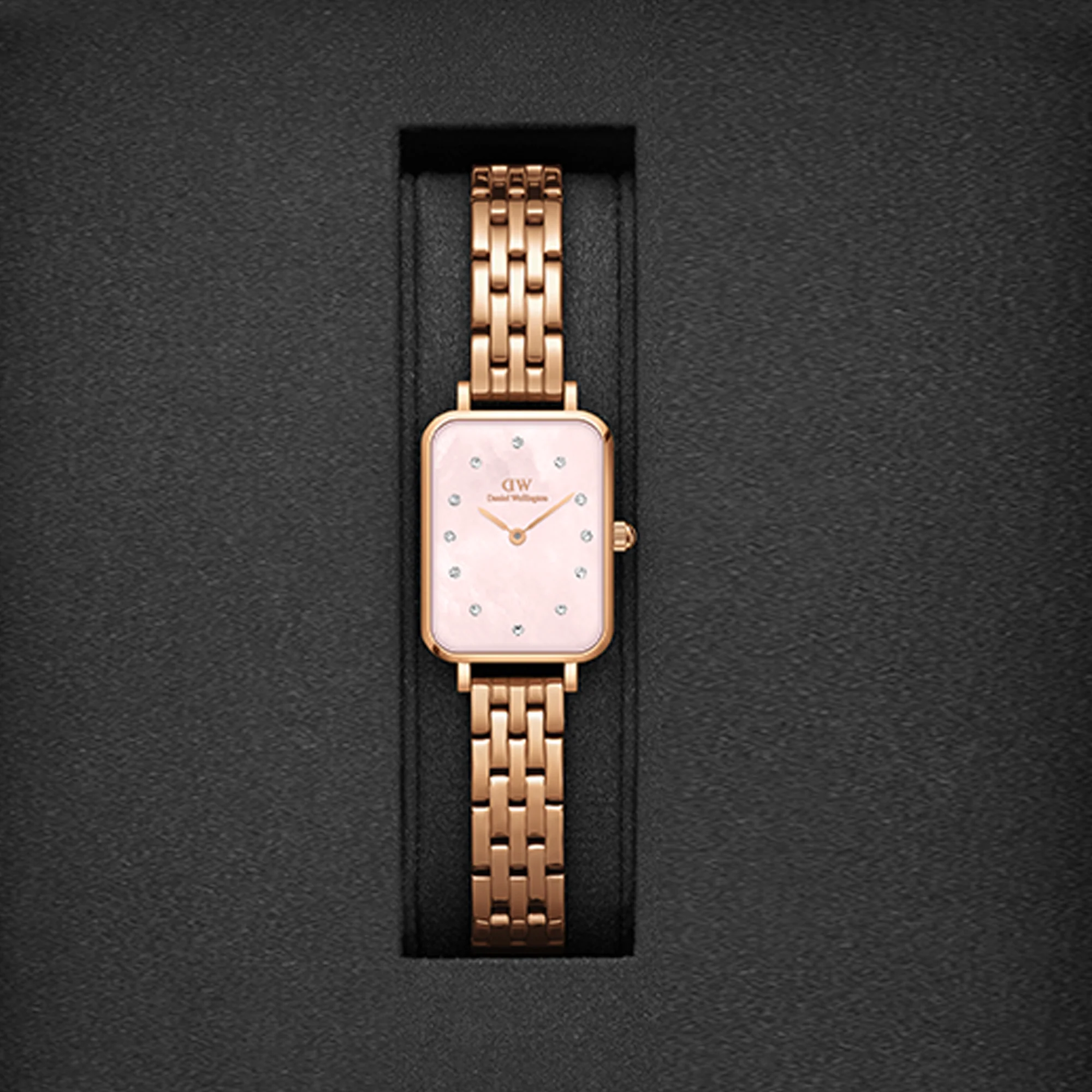 Quadro Women Quartz Mother Of Pearl Dial Analog Stainless Steel Watch DW00100621K - Image 7