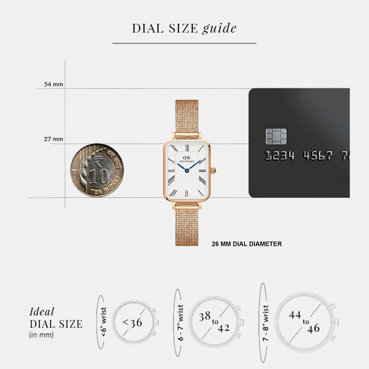 Quadro Women Quartz White Dial Analog Mesh Watch DW00100687K - Image 5