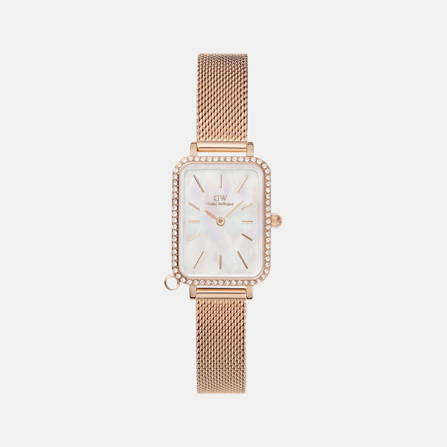 Quadro Women Quartz White Dial Analog Mesh Watch DW00100748