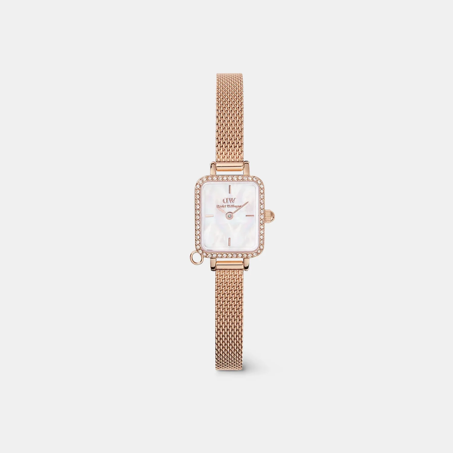 Quadro Women Quartz White Dial Analog Mesh Watch DW00100751