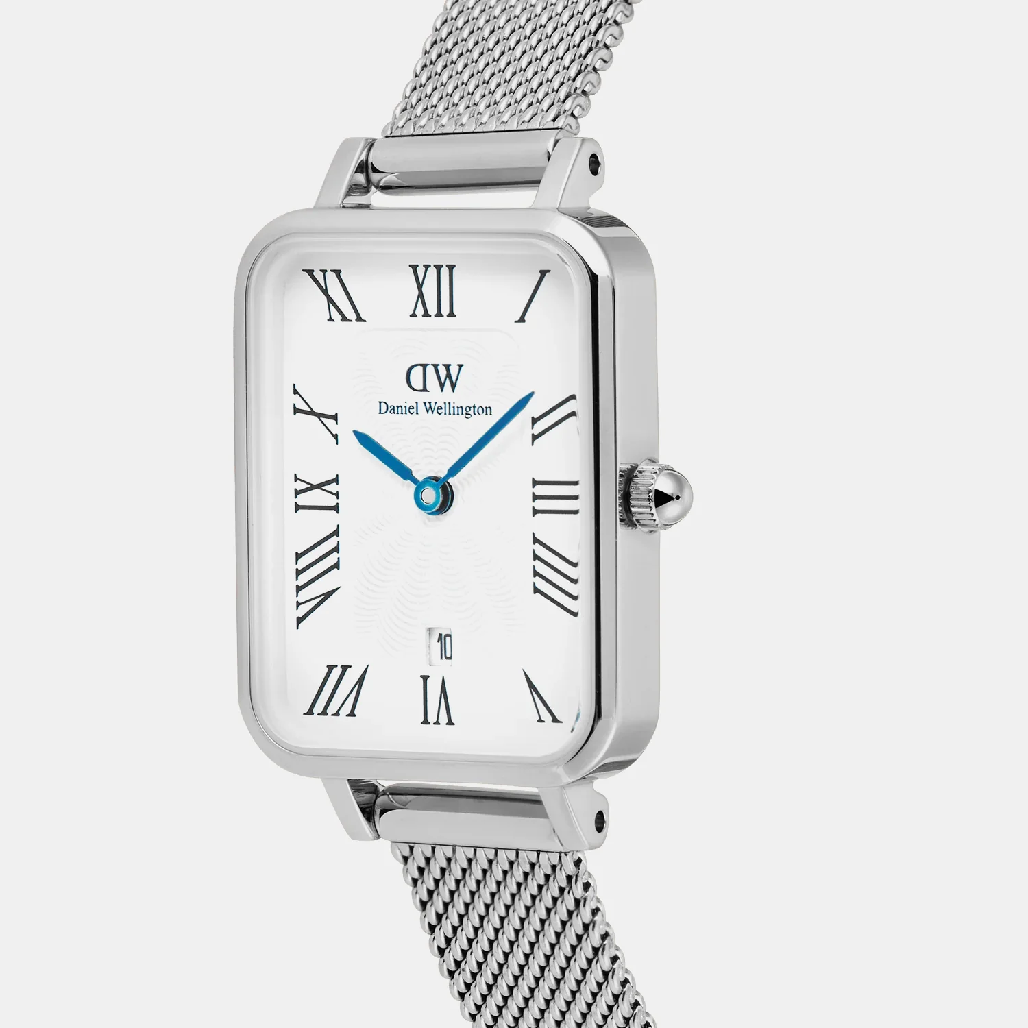 Quadro Women Quartz White Dial Analog Mesh Watch DW00100863K - Image 2