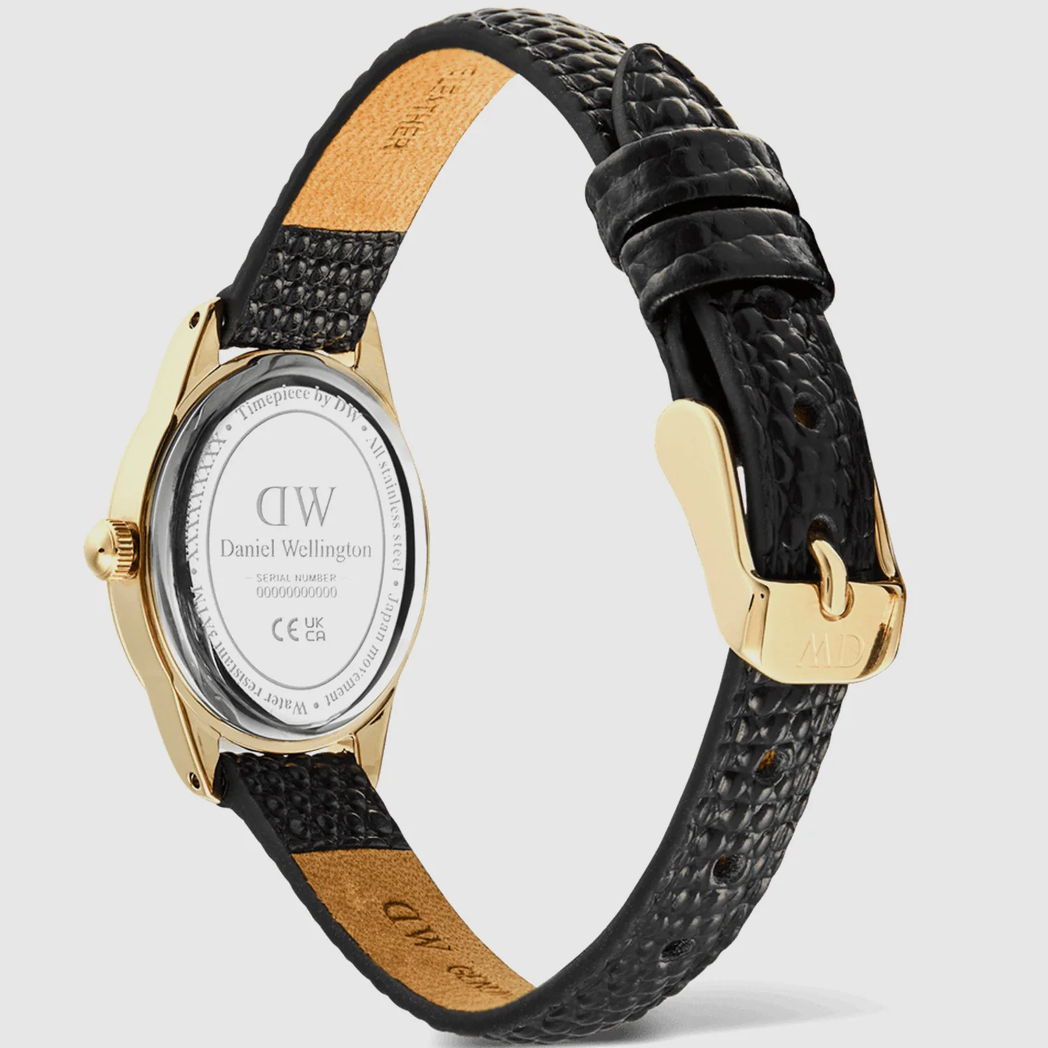 Women Quartz Gold Dial Analog Leather Watch DW00100897 - Image 4