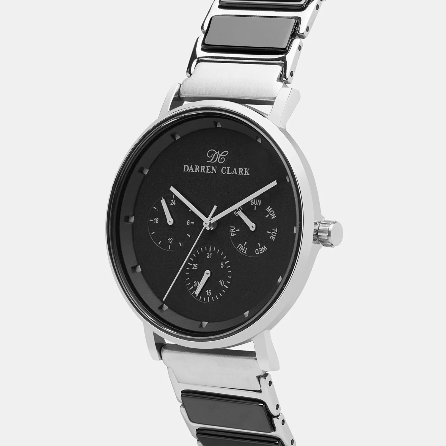 Men Quartz Black Dial Chronograph Ceramic Watch 1006F-C0104 - Image 3
