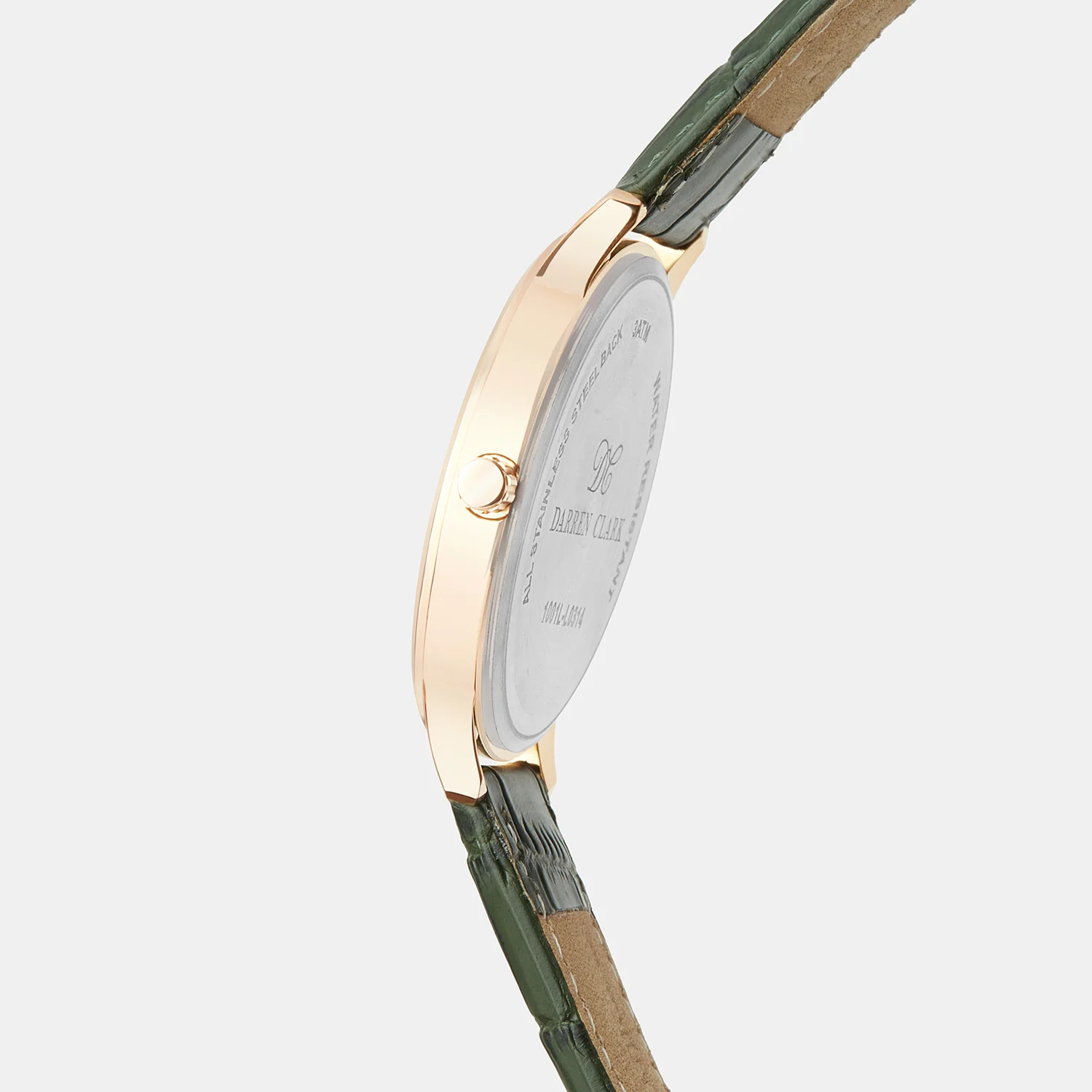 Men Quartz Green Dial Analog Leather Watch 1001L-L0314 - Image 4
