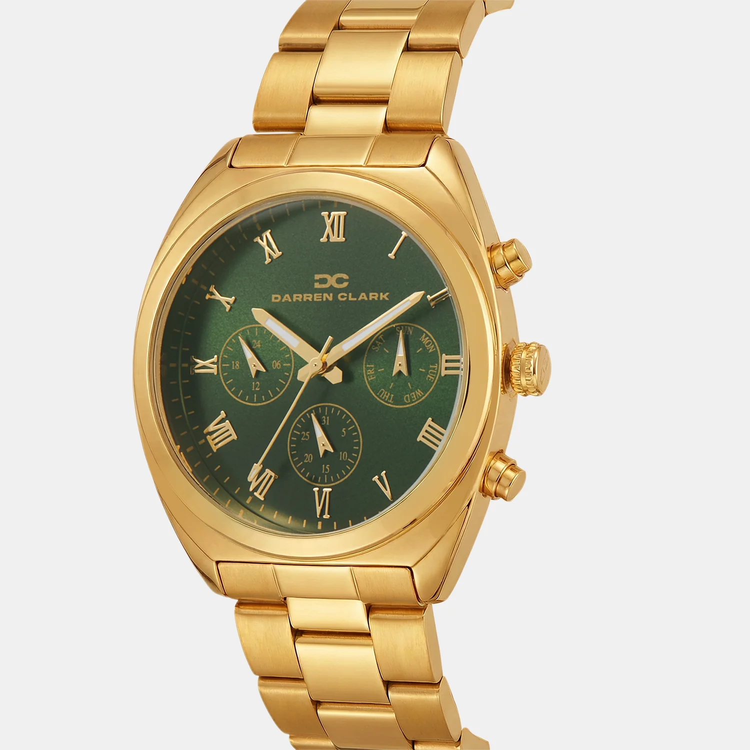 Men Quartz Green Dial Multi-Function Metal Watch 1014B-M0214 - Image 2