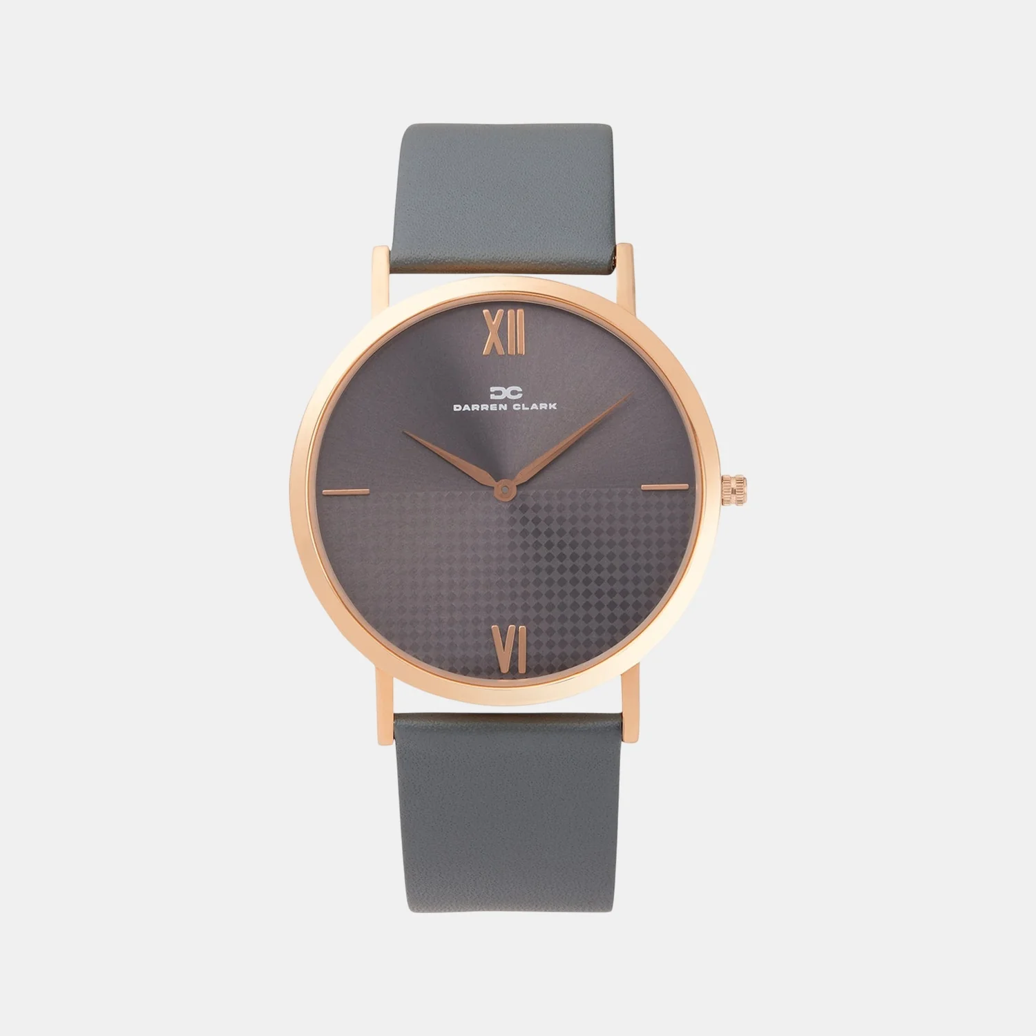 Men Quartz Grey Dial Analog Leather Watch 1005I-L0315