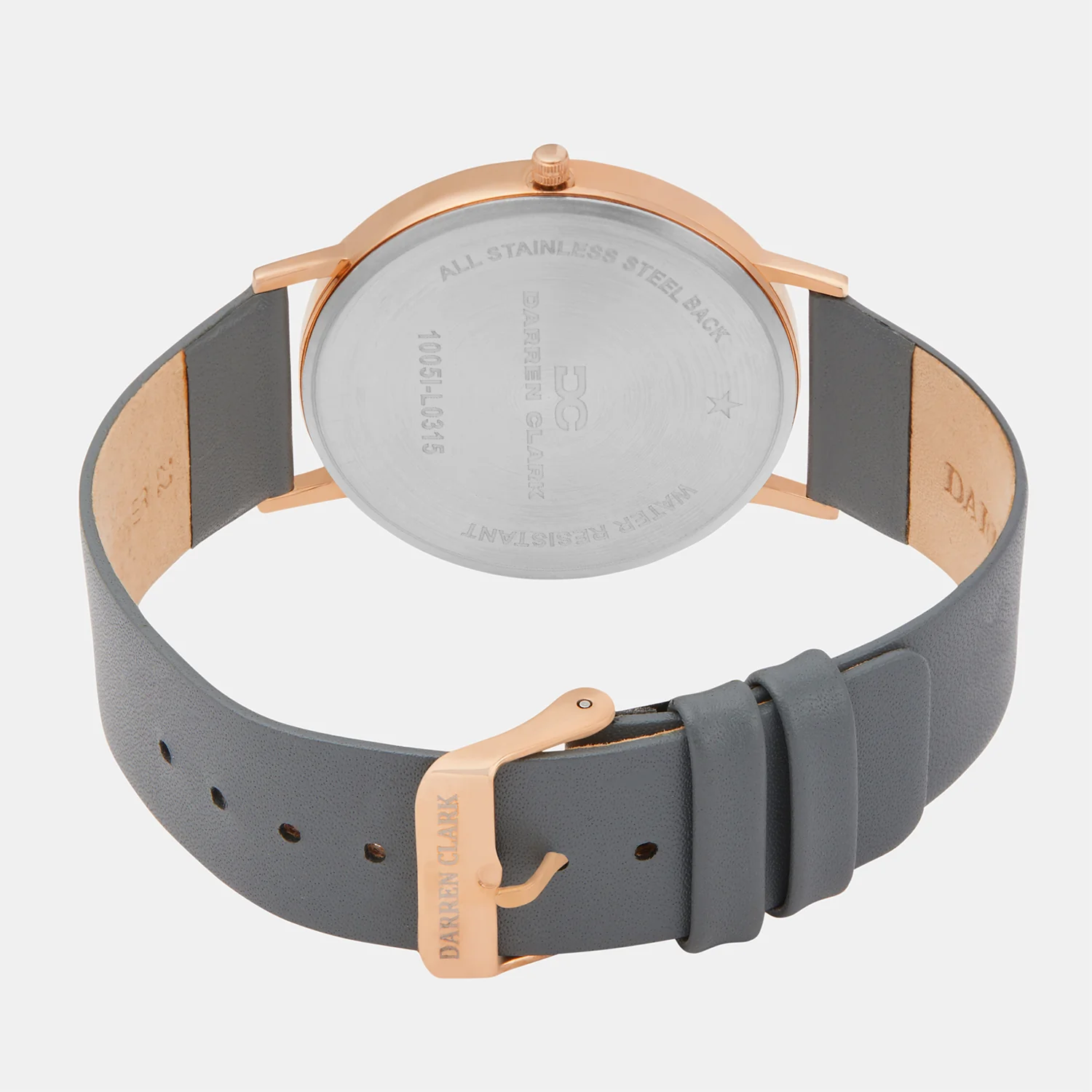 Men Quartz Grey Dial Analog Leather Watch 1005T-L0315 - Image 4