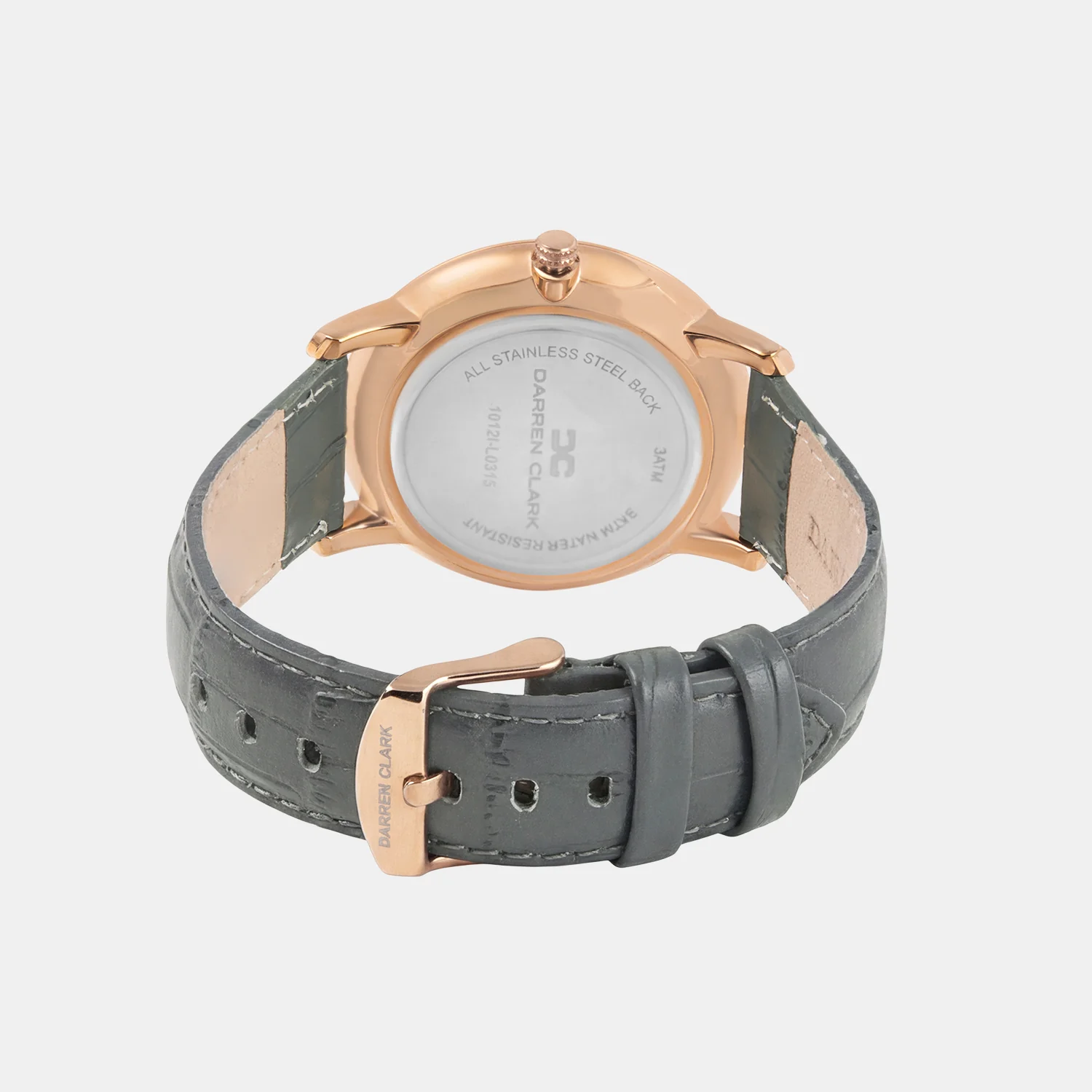 Men Quartz Grey Dial Multi-Function Leather Watch 1012I-L0315 - Image 4