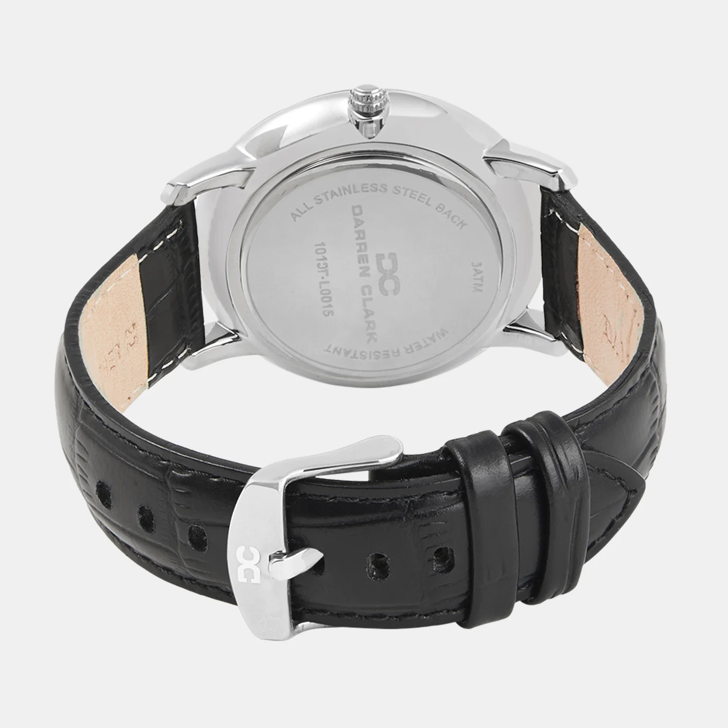 Men Quartz Grey Dial Multi-Function Leather Watch 1012J-L0315 - Image 4