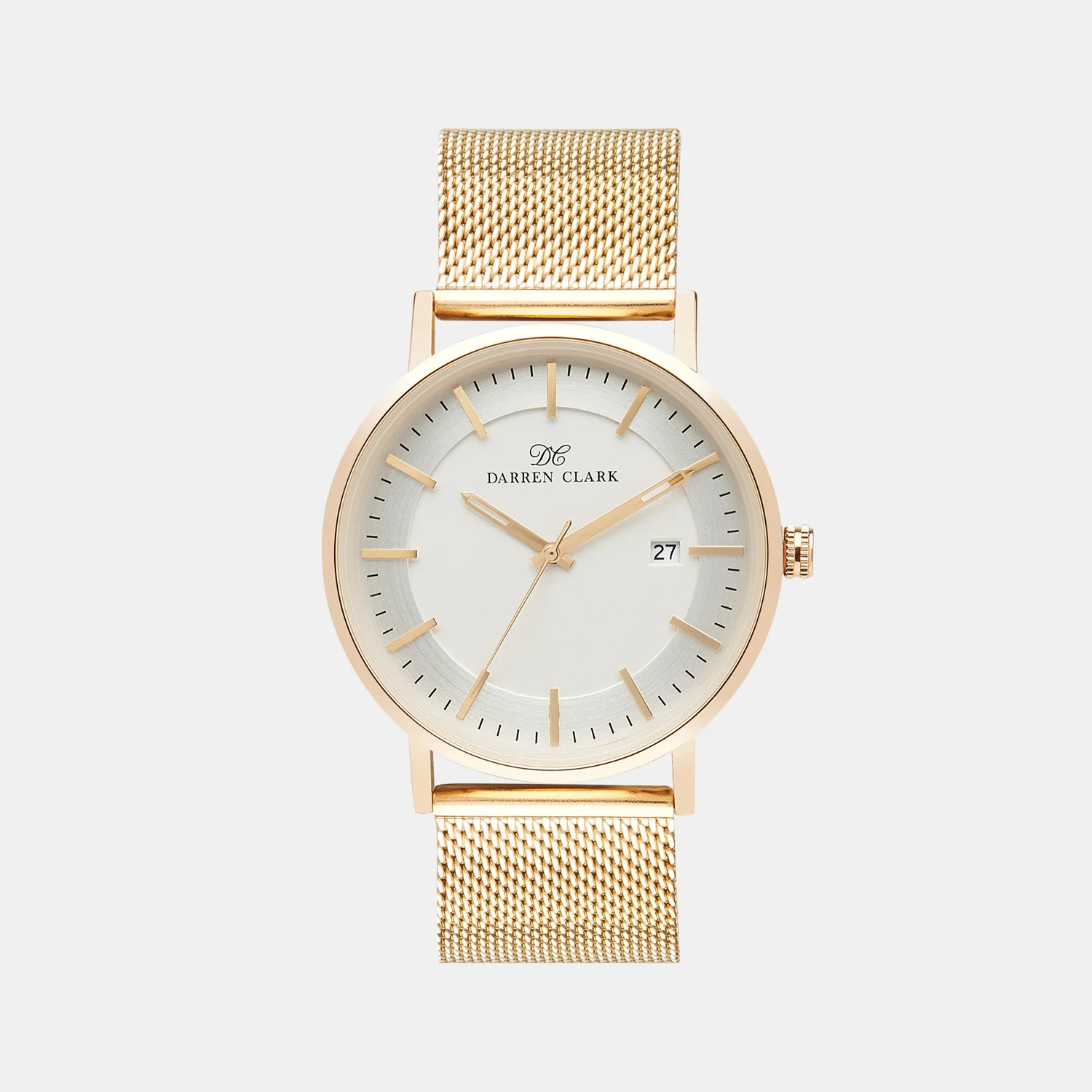 Men Quartz Silver Dial Analog Mesh Watch 1004C-E0302