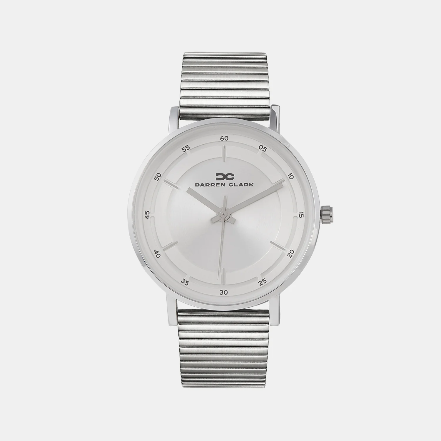 Men Quartz Silver Dial Analog Mesh Watch 1013C-E0103