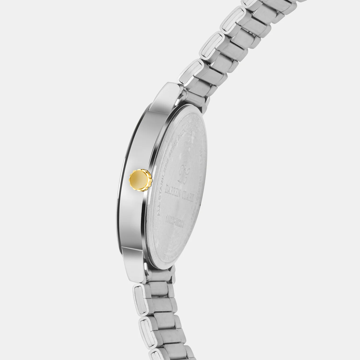 Men Quartz White Dial Analog Stainless Steel Watch 1002D-M0203 - Image 3