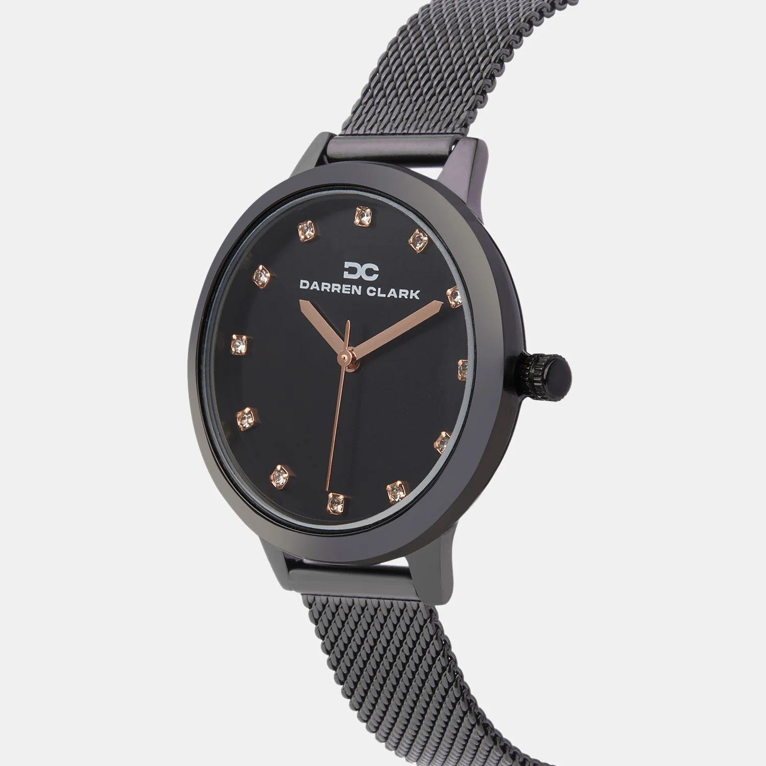 Women Quartz Black Dial Analog Mesh Watch 2008F-E0404 - Image 2