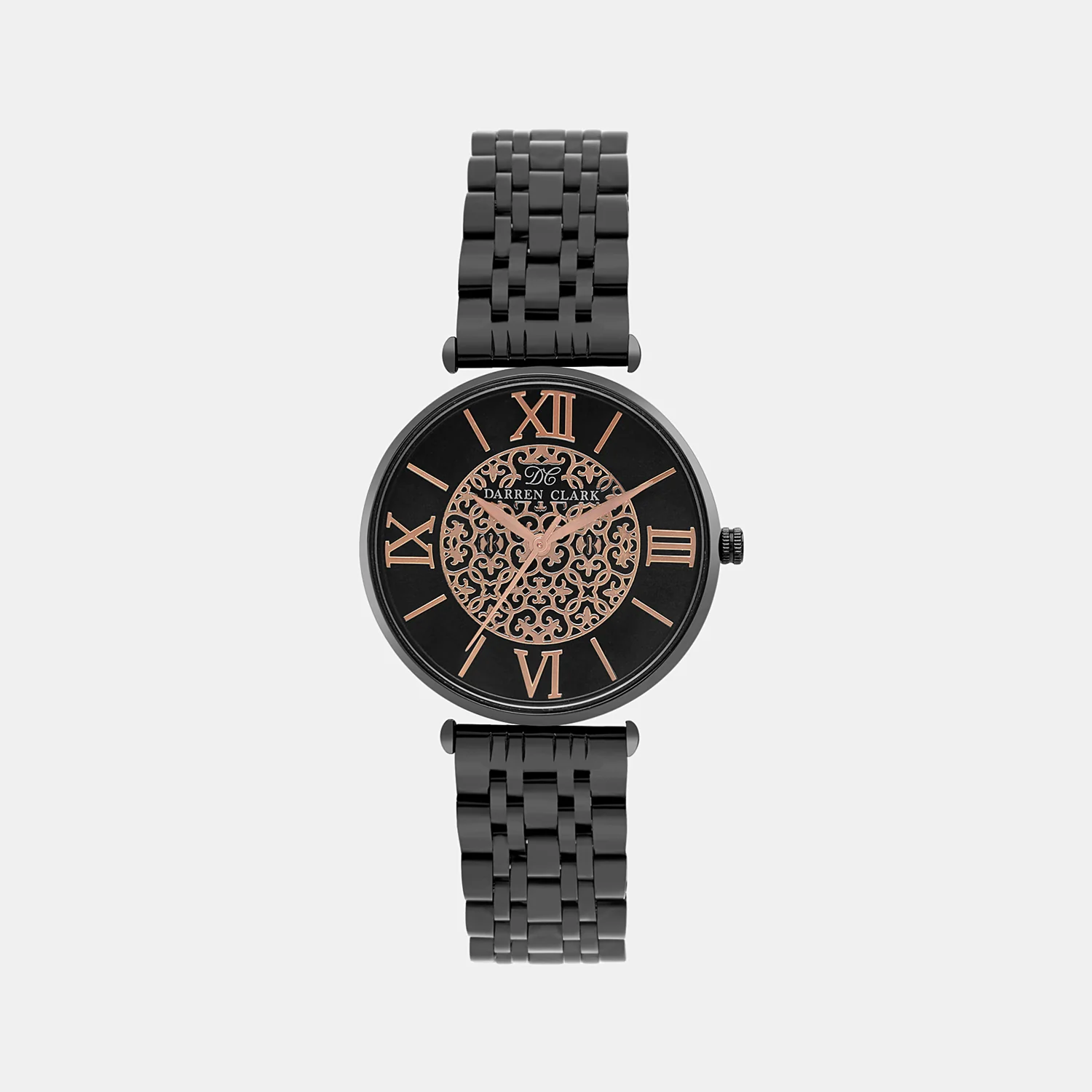 Women Quartz Black Dial Analog Stainless Steel Watch 2002F-M0404