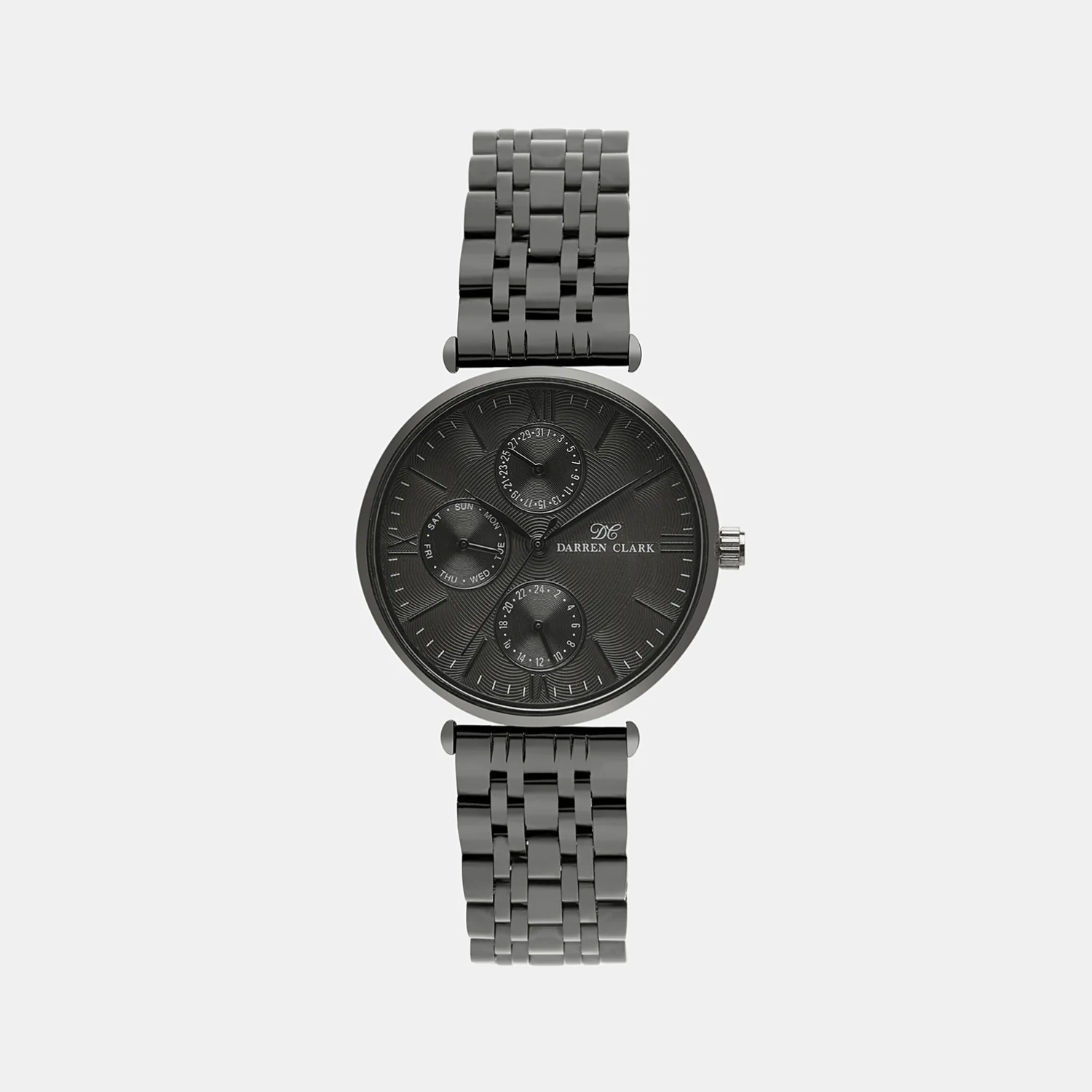 Women Quartz Black Dial Chronograph Stainless Steel Watch 2003F-M0404