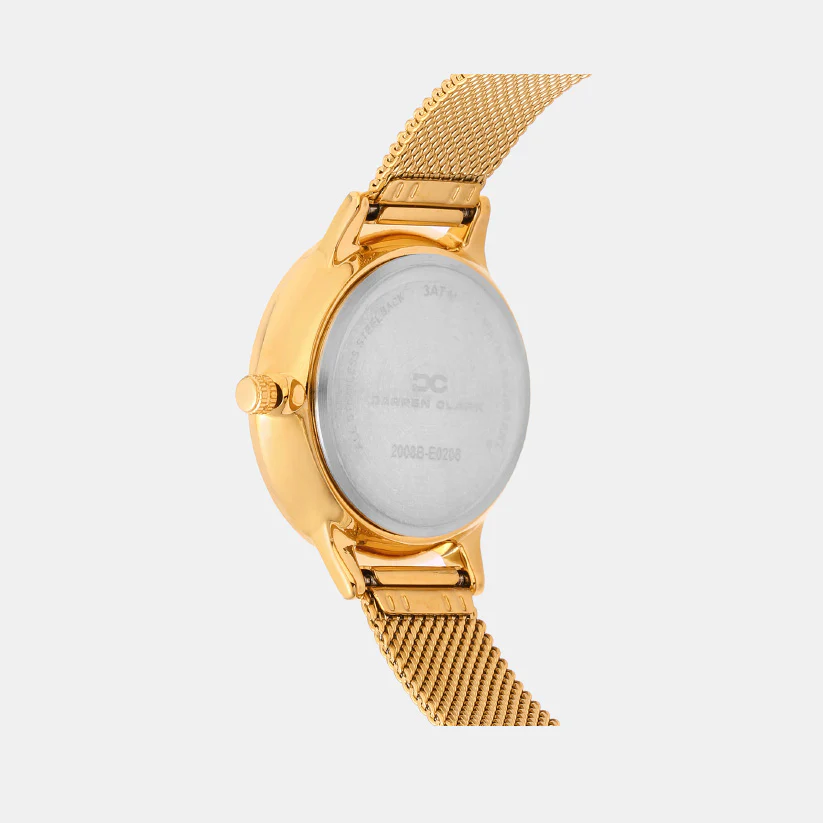 Women Quartz Champagne Dial Analog Mesh Watch 2008B-E0208 - Image 4