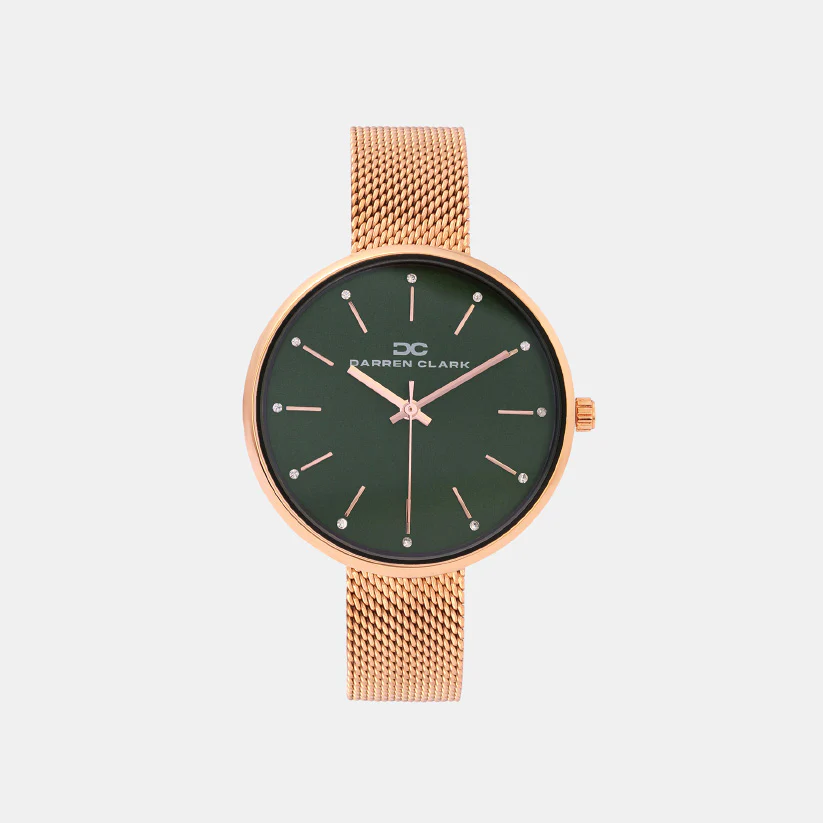 Women Quartz Green Dial Analog Mesh Watch 2007C-E0314 - Image 2