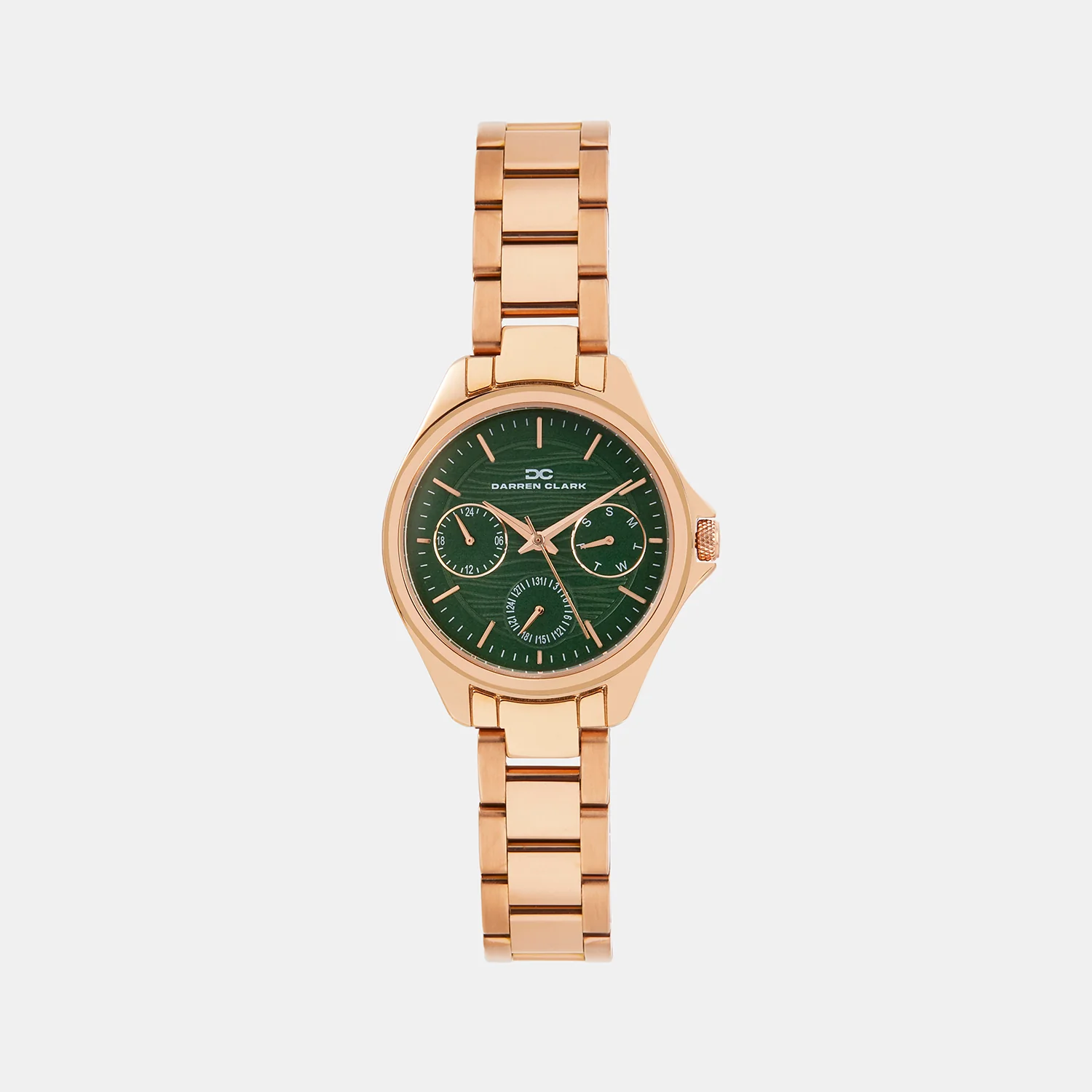 Women Quartz Green Dial Analog Metal Watch 2012C-M0314