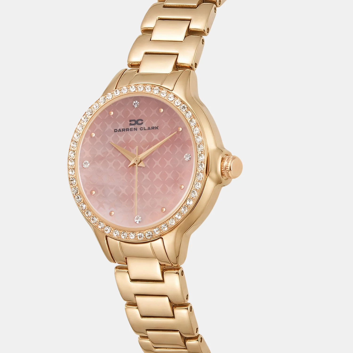 Women Quartz Pink Dial Analog Metal Watch 2015C-M0307 - Image 2
