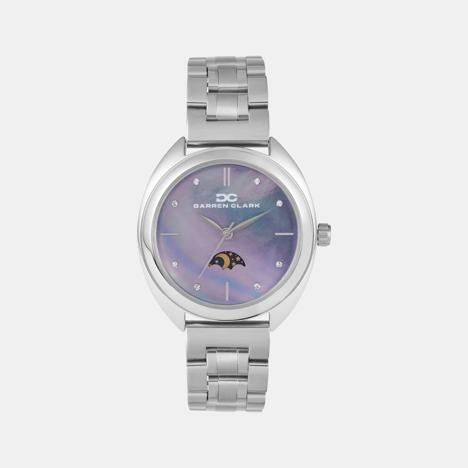 Women Quartz Sea Blue Mother Of Pearl Dial Analog Metal Watch 2011A-M0117
