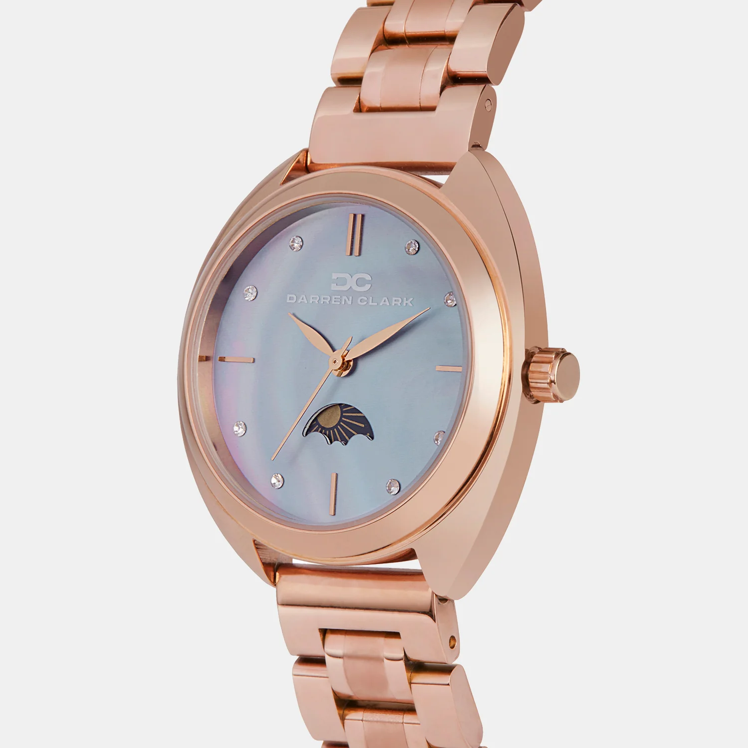 Women Quartz Sea Blue Mother Of Pearl Dial Analog Metal Watch 2011C-M0317 - Image 3