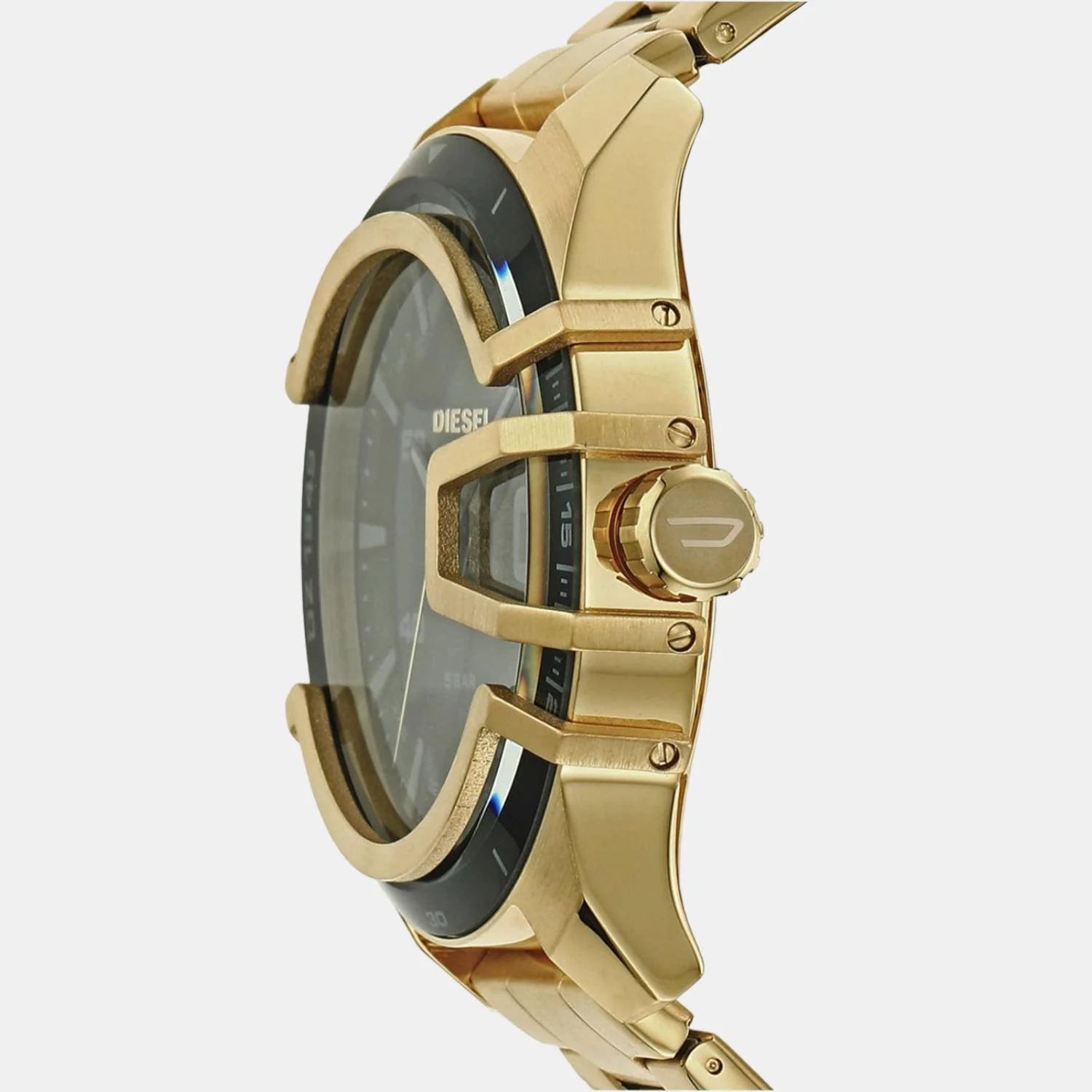 Caged Men Quartz Black Dial Analog Stainless Steel Watch DZ1949 - Image 4