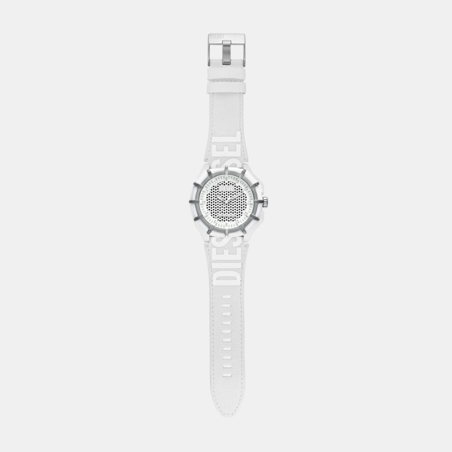 Framed Men Solar White Dial Analog Plastic Watch DZ4664 - Image 6