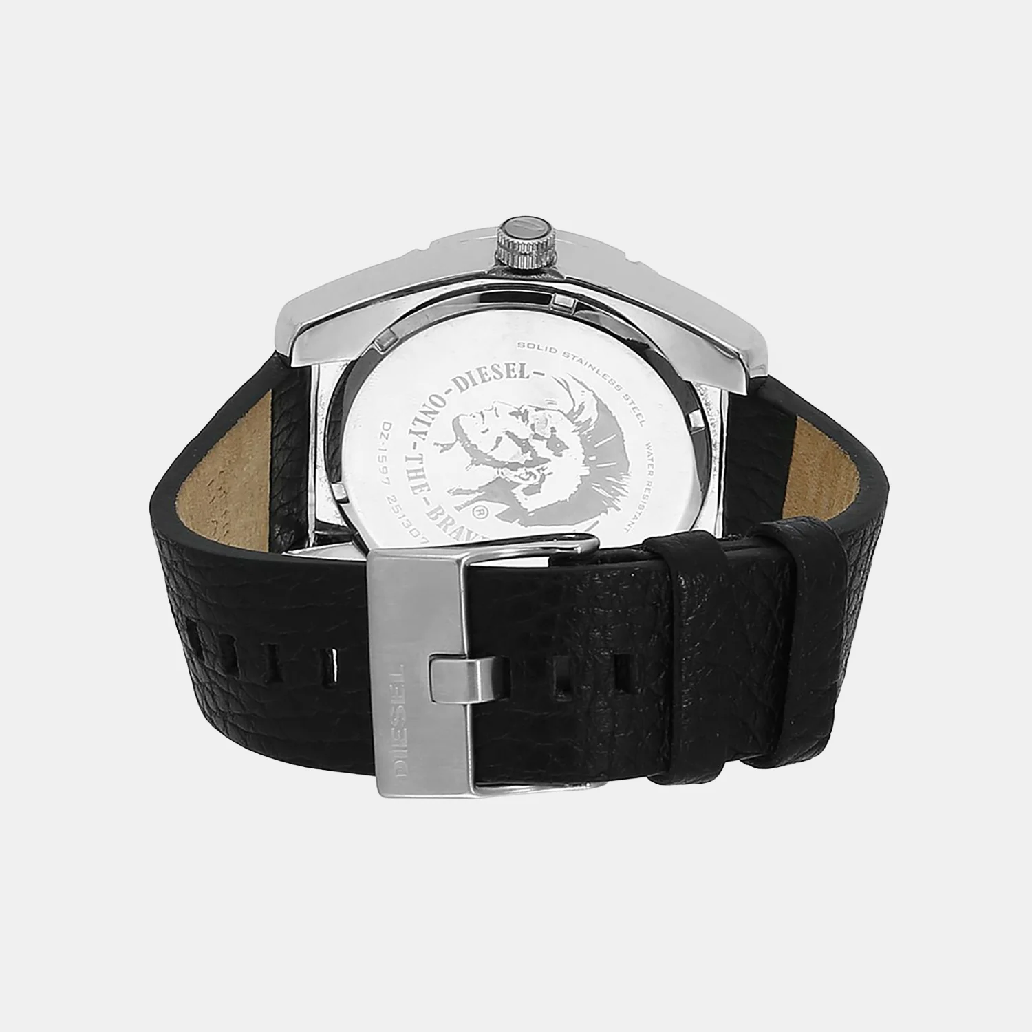 Good Company Unisex Quartz Black Dial Analog Leather Watch DZ1597 - Image 2