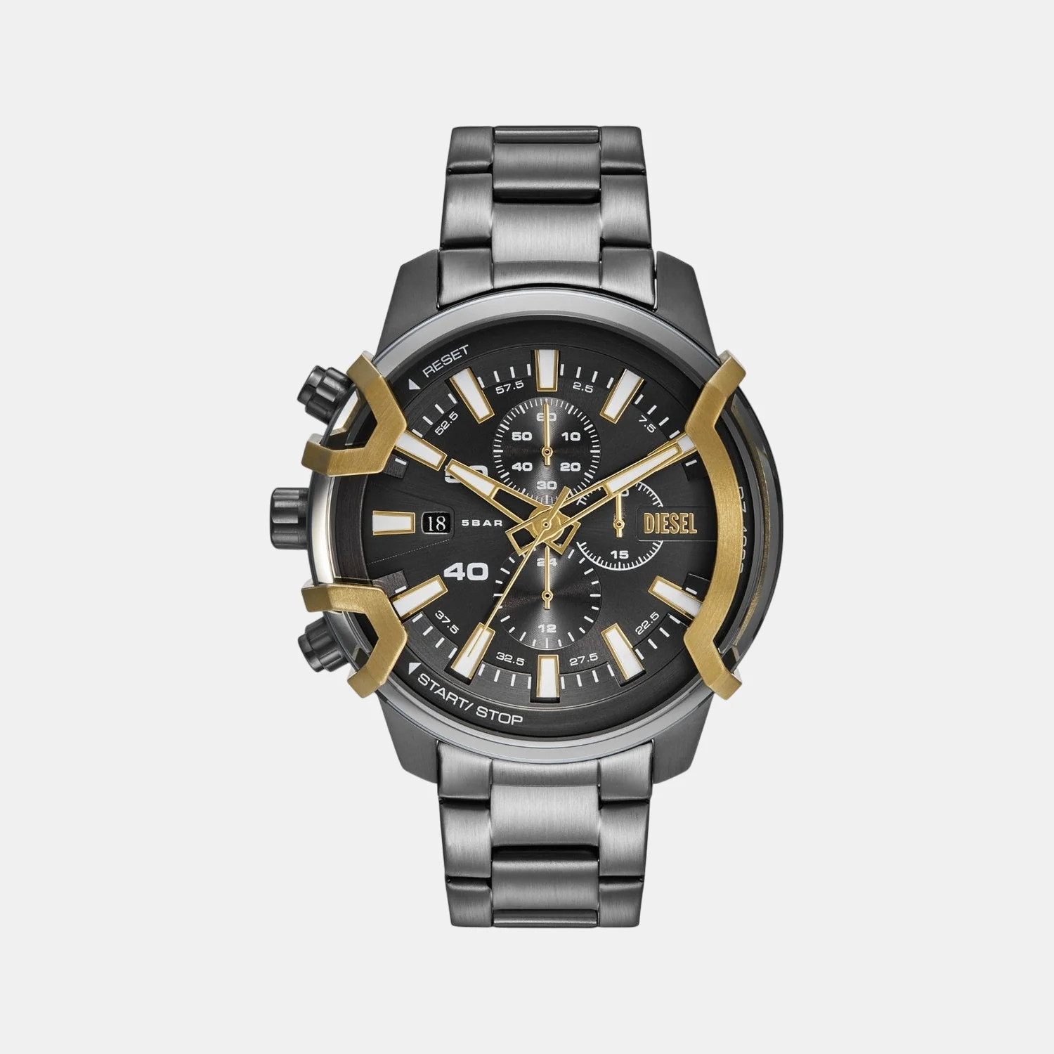 Griffed Men Quartz Grey Dial Chronograph Stainless Steel Watch DZ4668