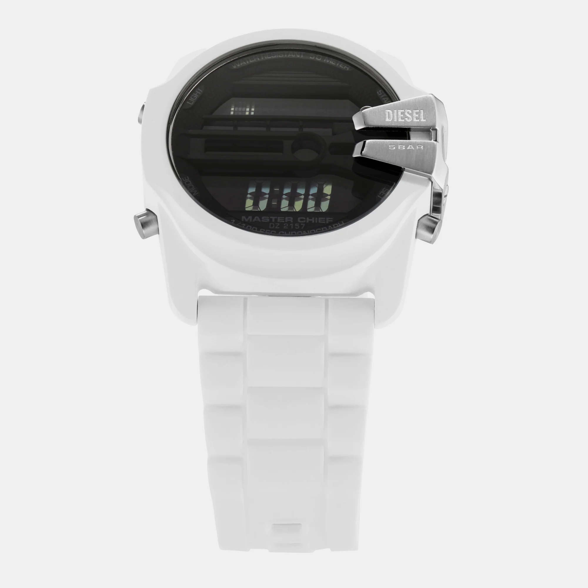Master Chief Men LCD White Dial Digital Silicone Watch DZ2157 - Image 2