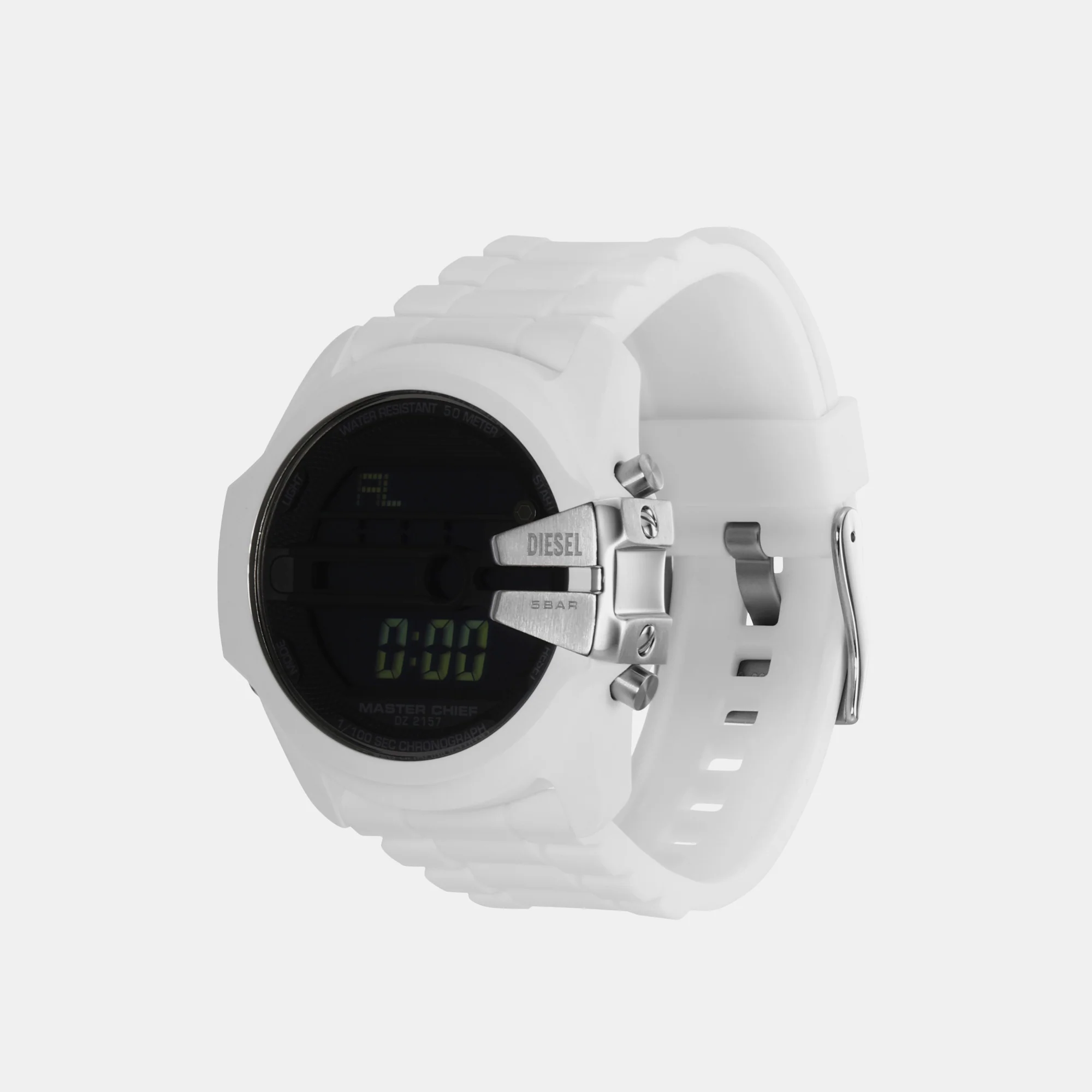 Master Chief Men LCD White Dial Digital Silicone Watch DZ2157 - Image 3