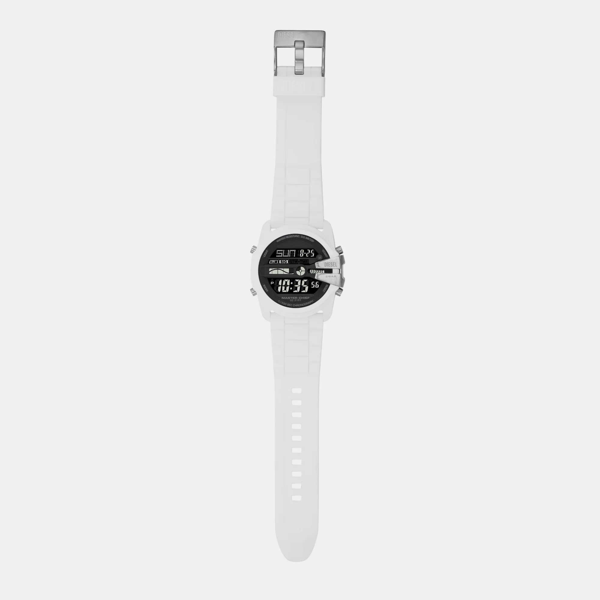Master Chief Men LCD White Dial Digital Silicone Watch DZ2157 - Image 8