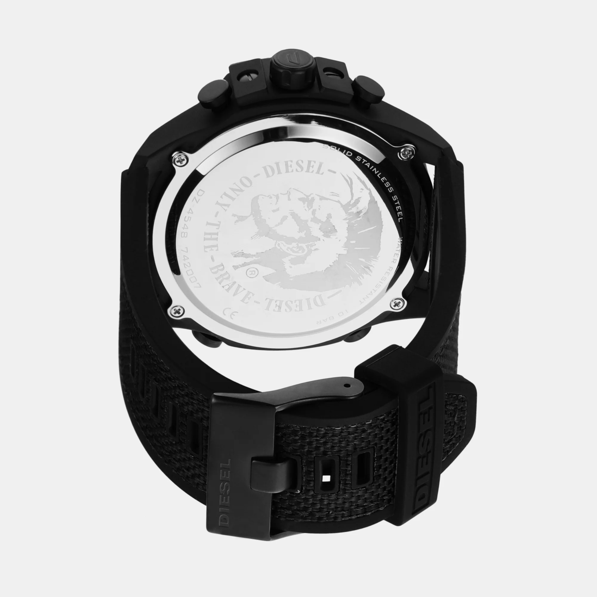 Mega Chief Men Quartz Black Dial Analog-Digital Silicone Watch DZ4548 - Image 3