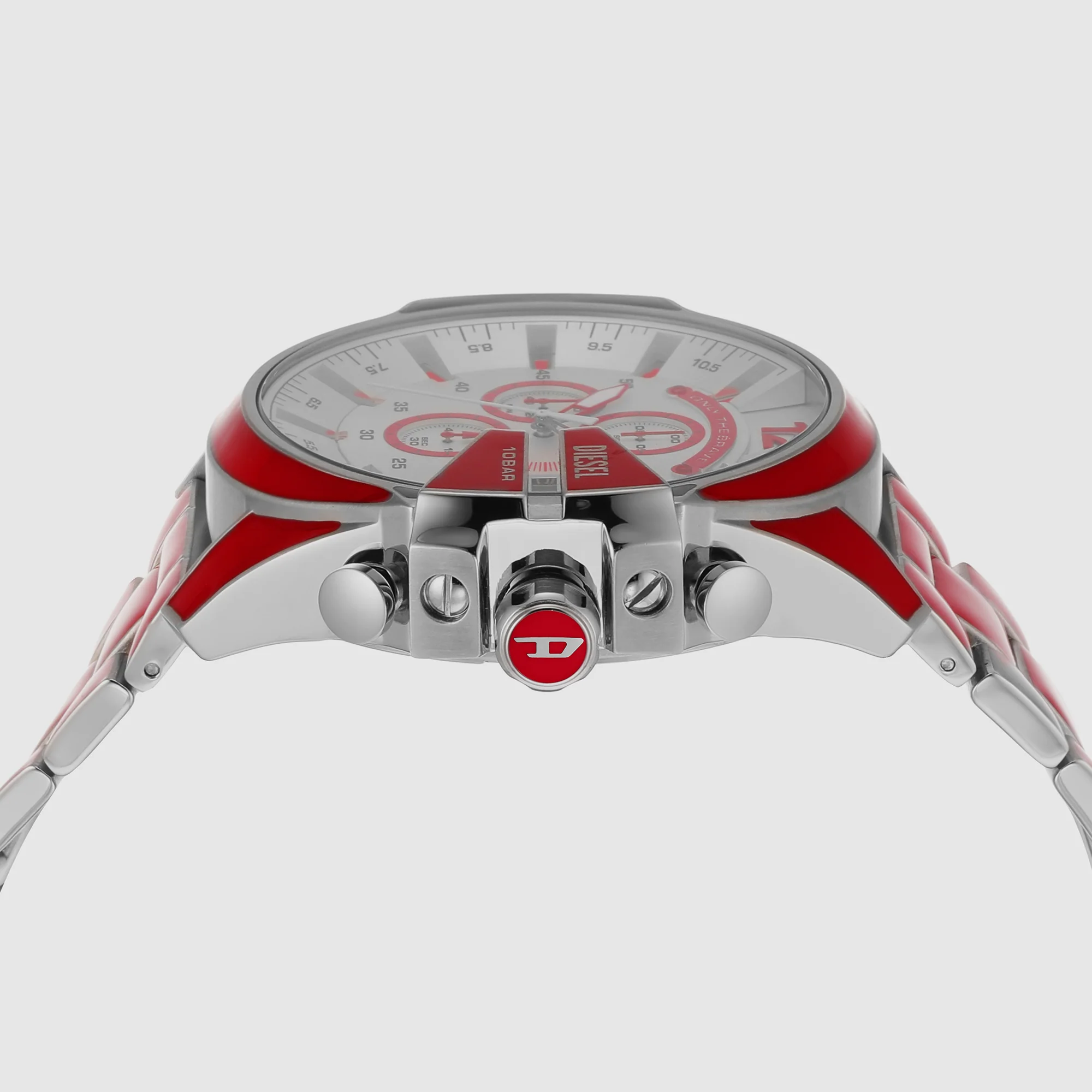 Mega Chief Men Quartz Silver Dial Chronograph Stainless Steel Watch DZ4638 - Image 2
