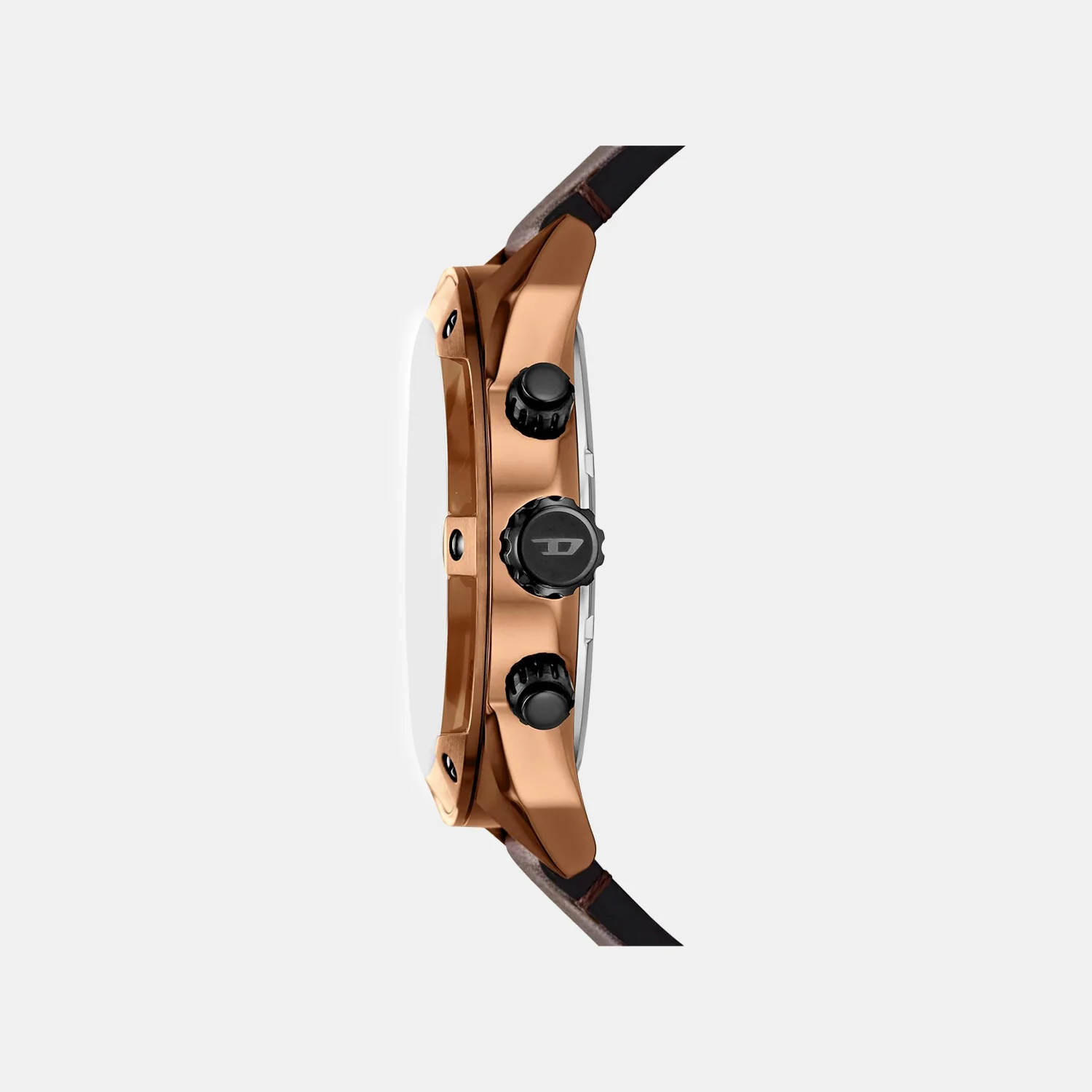 Men Quartz Brown Dial Analog Leather Watch DZ4698 - Image 3
