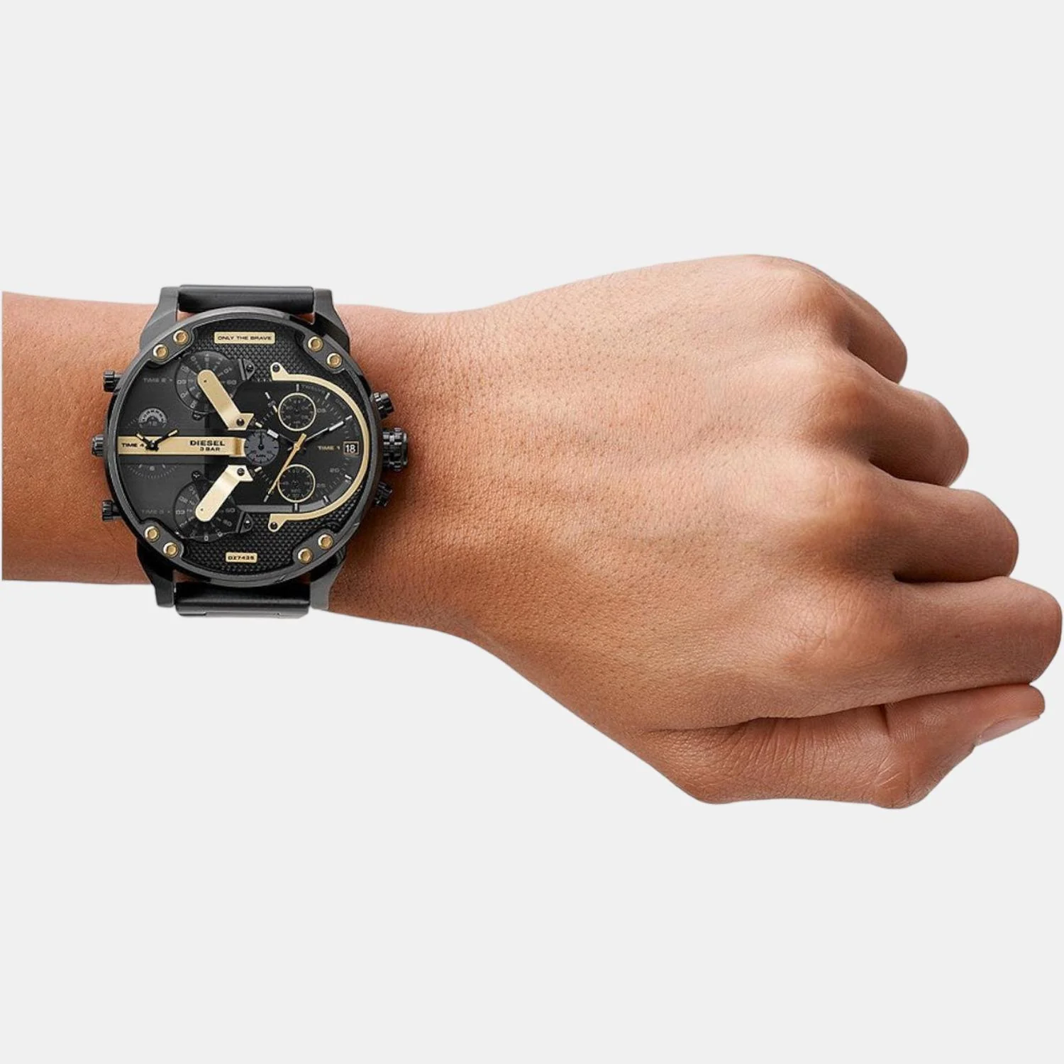 Mr. Daddy 2.0 Men Quartz Black Dial Chronograph Stainless Steel Watch DZ7435 - Image 2