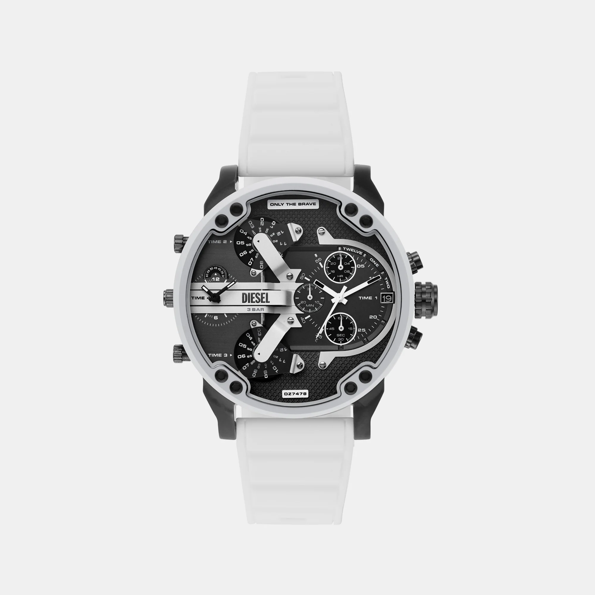 Mr. Daddy 2.0 Men Quartz Grey Dial Chronograph Silicone Watch DZ7478