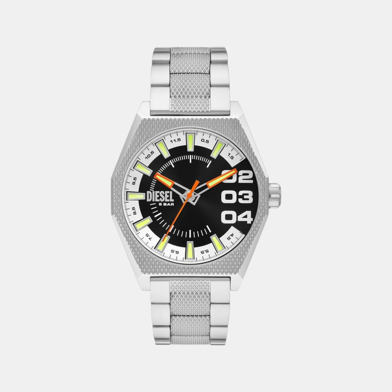 Scraper Men Quartz Black Dial Analog Stainless Steel Watch DZ2172