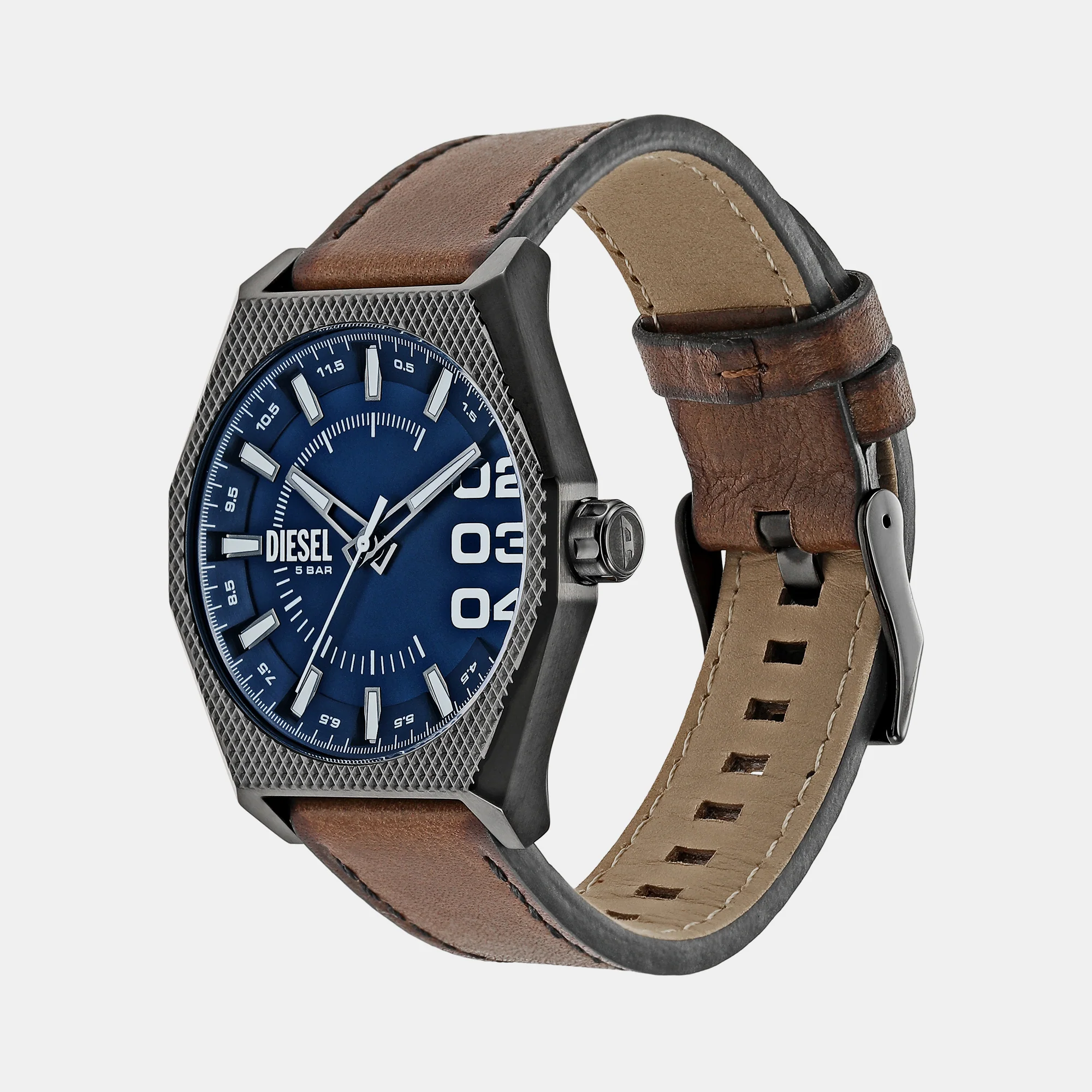 Scraper Men Quartz Blue Dial Analog Leather Watch DZ2189 - Image 4