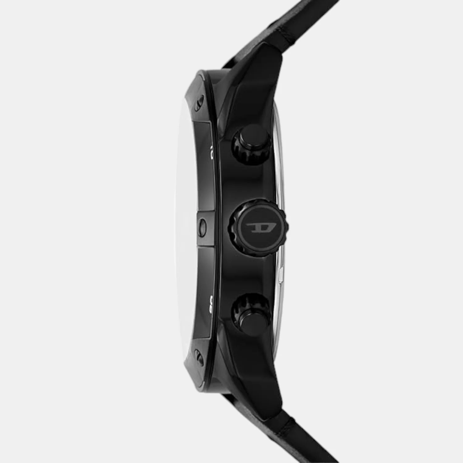 Spiked Men Quartz Black Dial Chronograph Leather Watch DZ4667 - Image 4